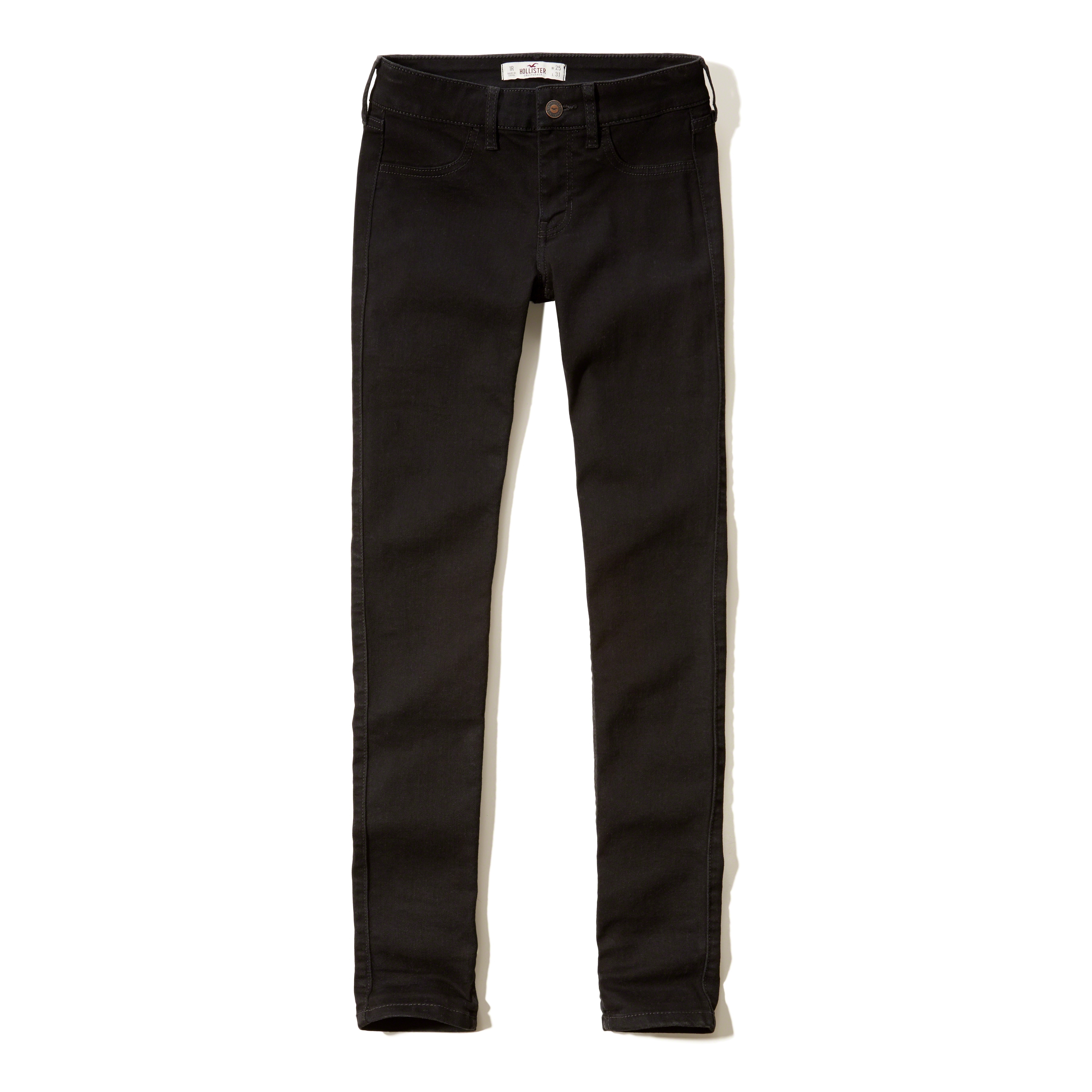 Hollister Low-rise Super Skinny Jeans in Black | Lyst