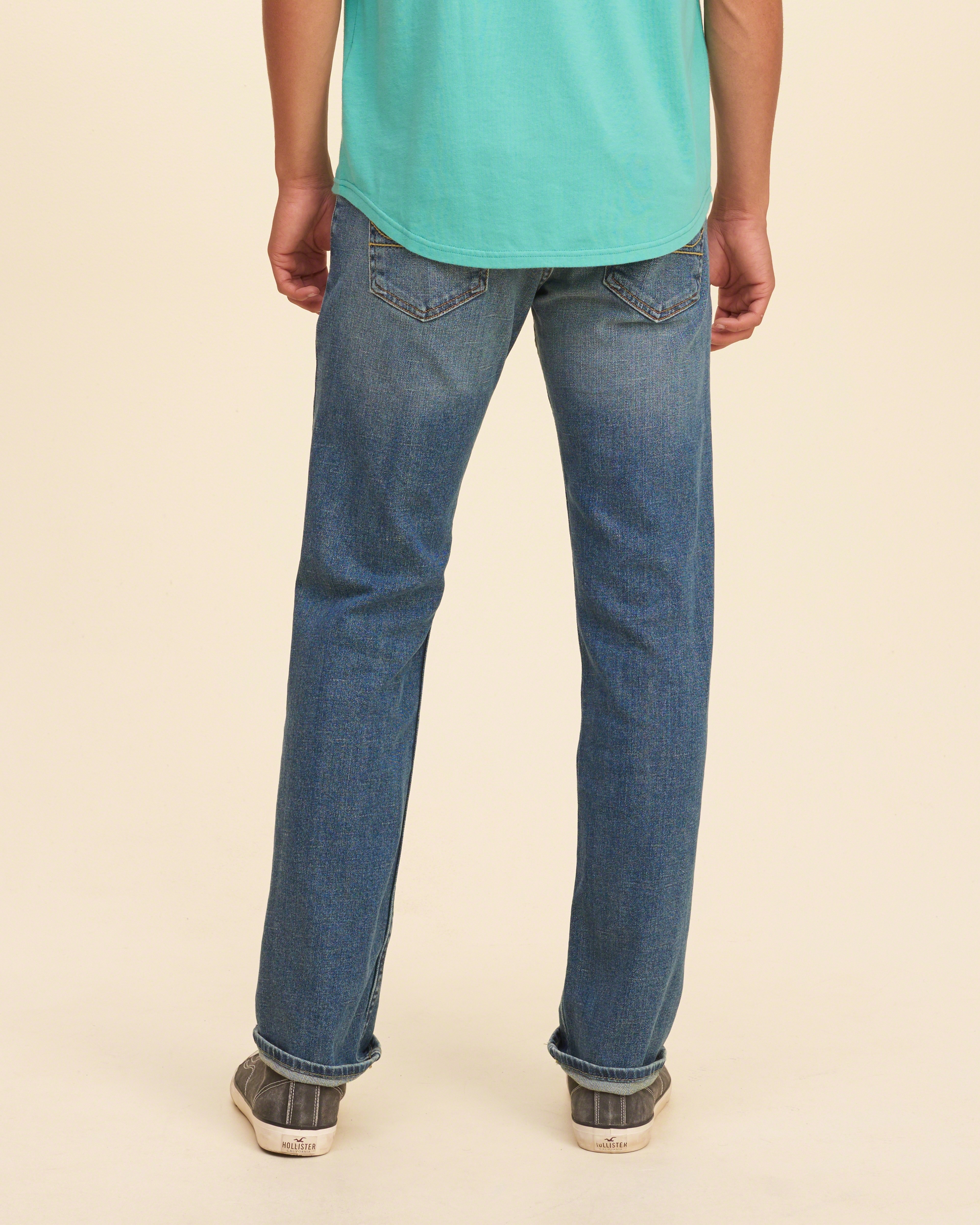 Lyst - Hollister Slim Straight Jeans in Blue for Men