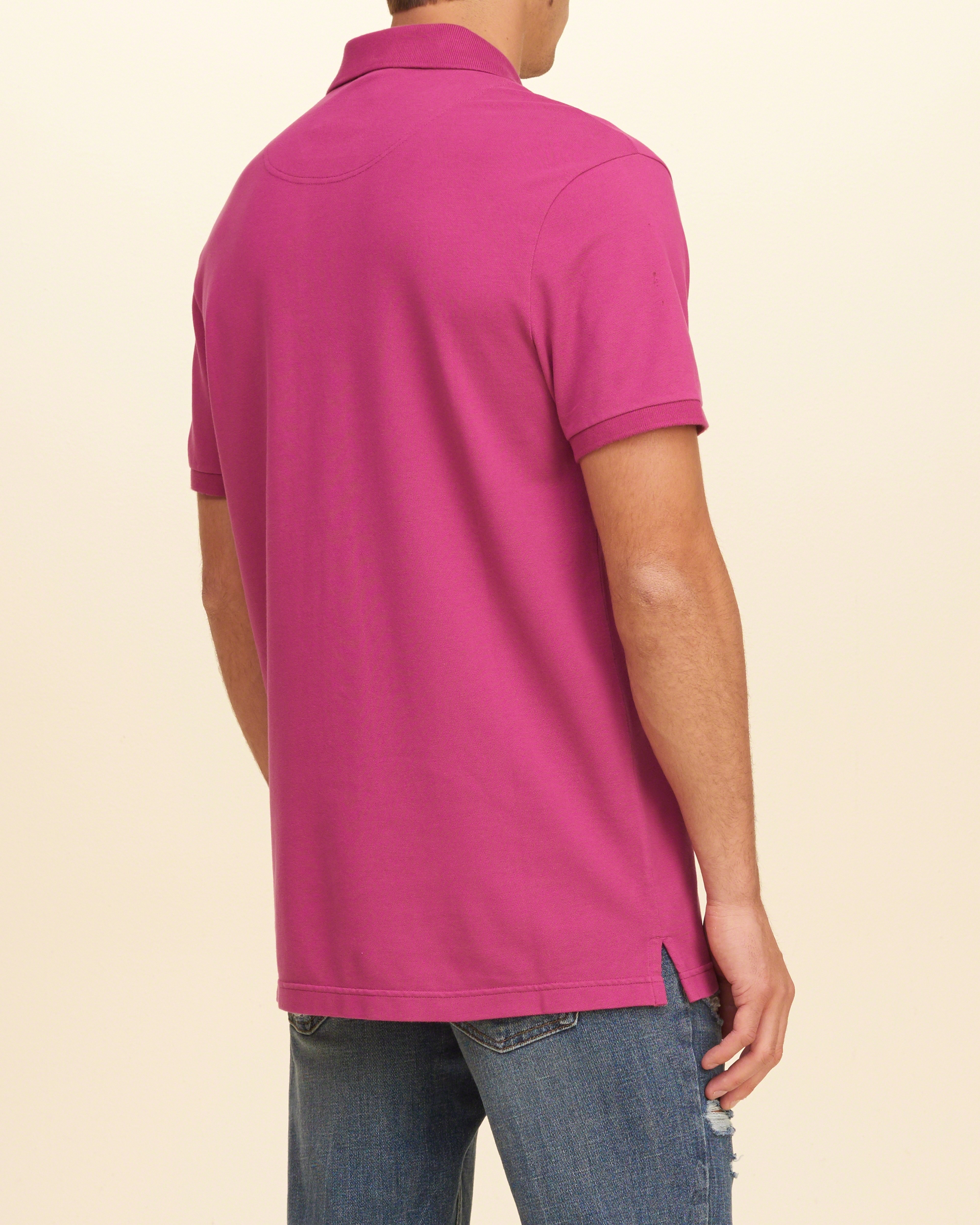 hollister pink polo
