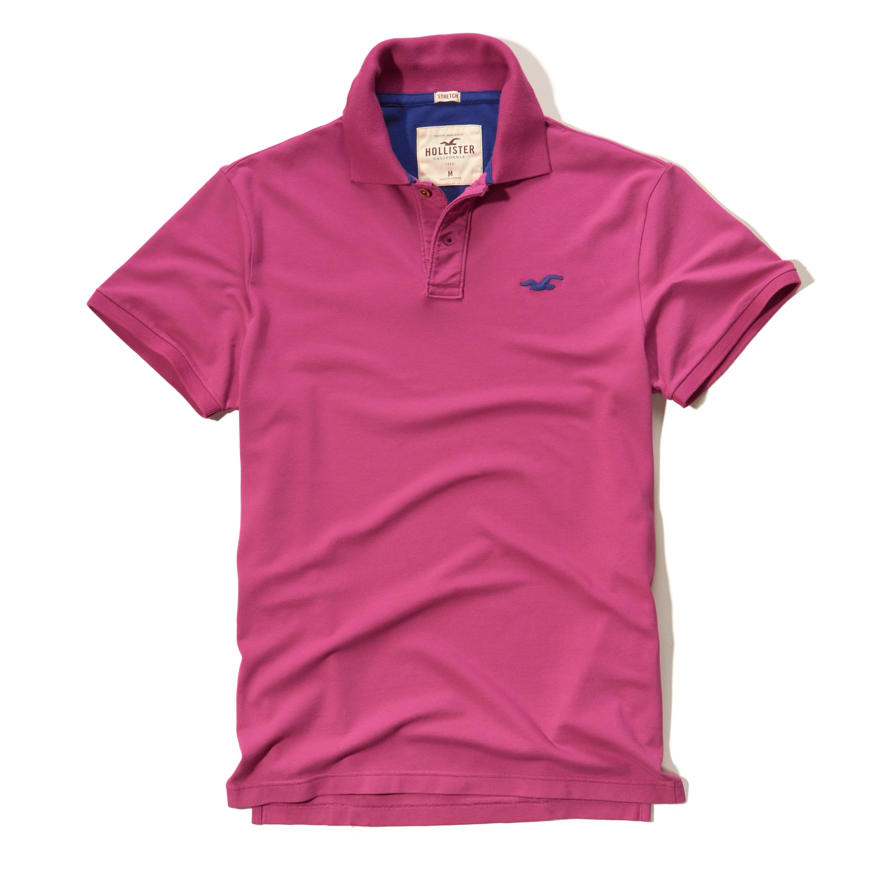 hollister pink polo