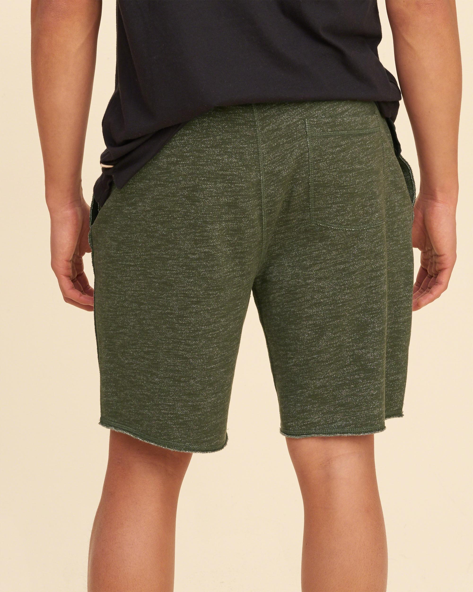 green fleece shorts