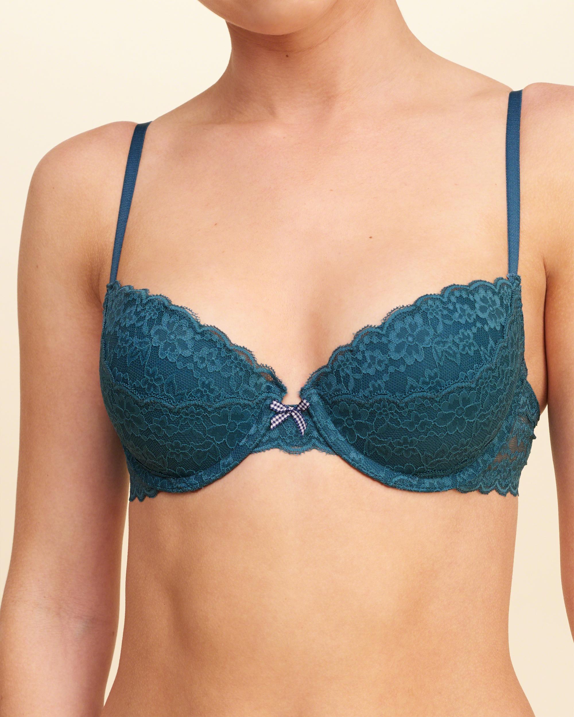 Lyst Hollister Pushup Lace Bra in Blue