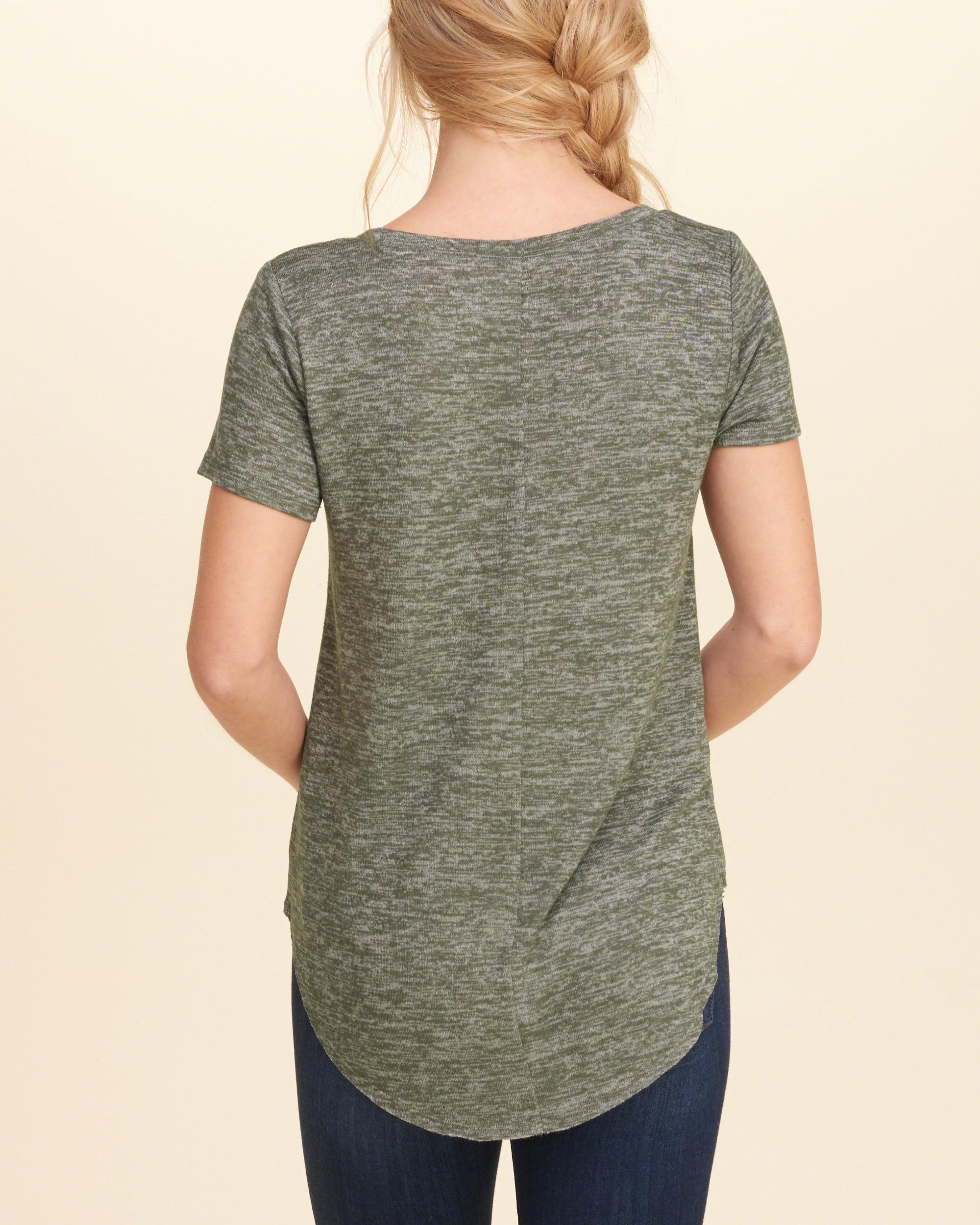 hollister must have crop baby tee