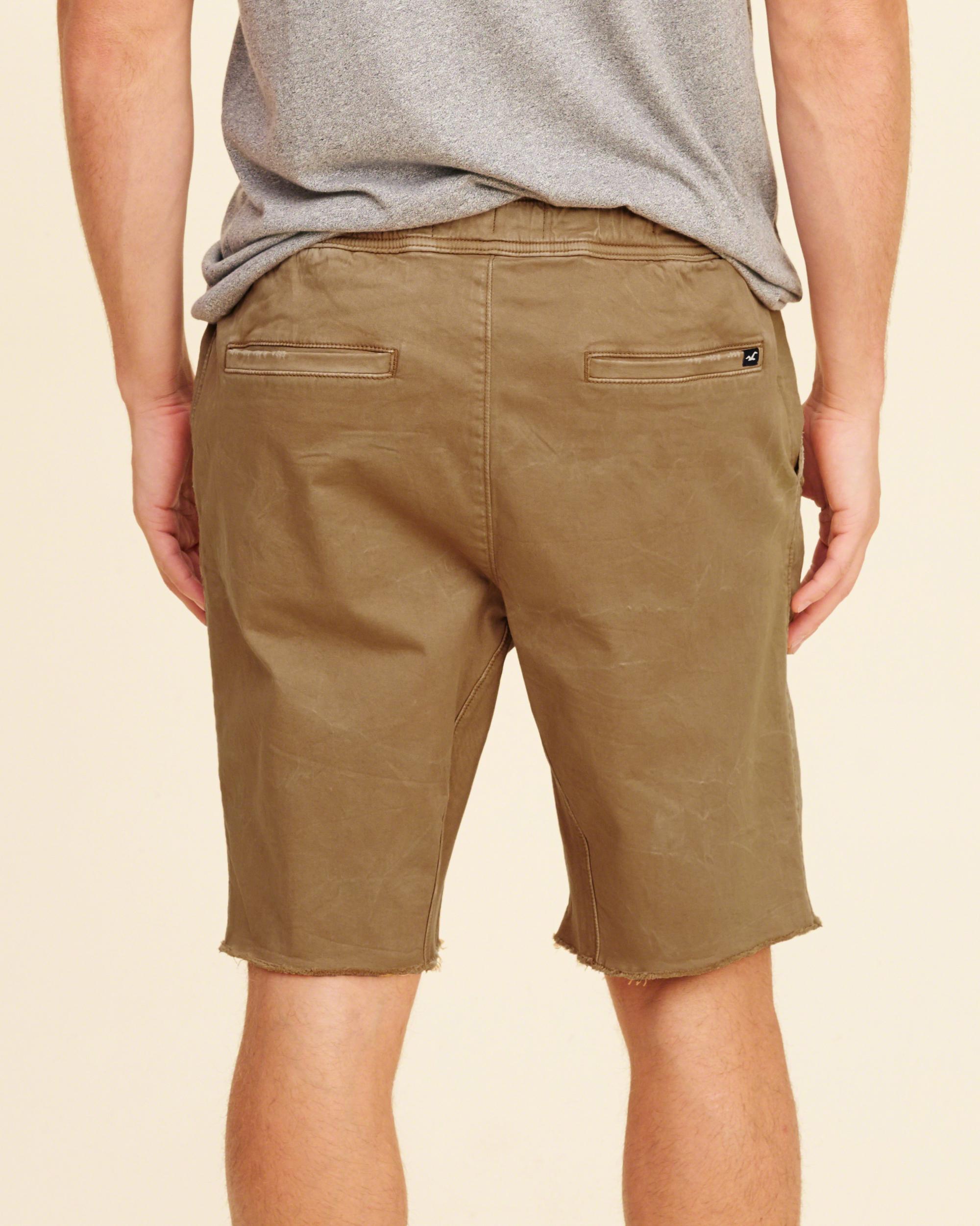 hollister fleece jogger shorts