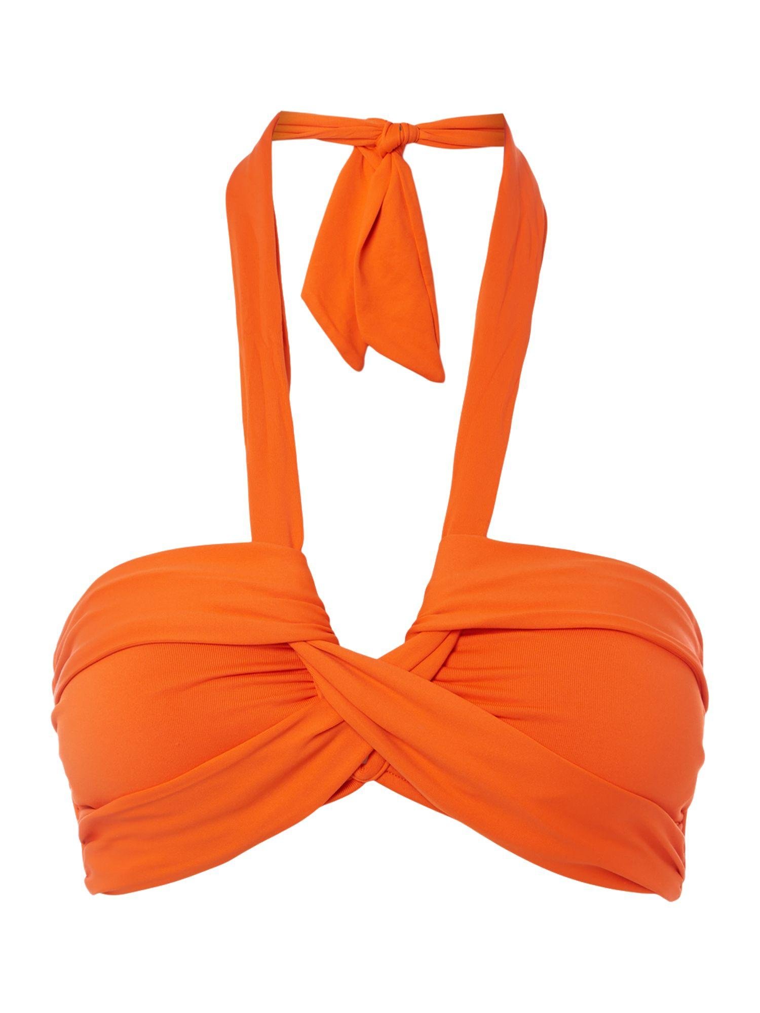 Seafolly Bandeau Bikini Top in Orange | Lyst