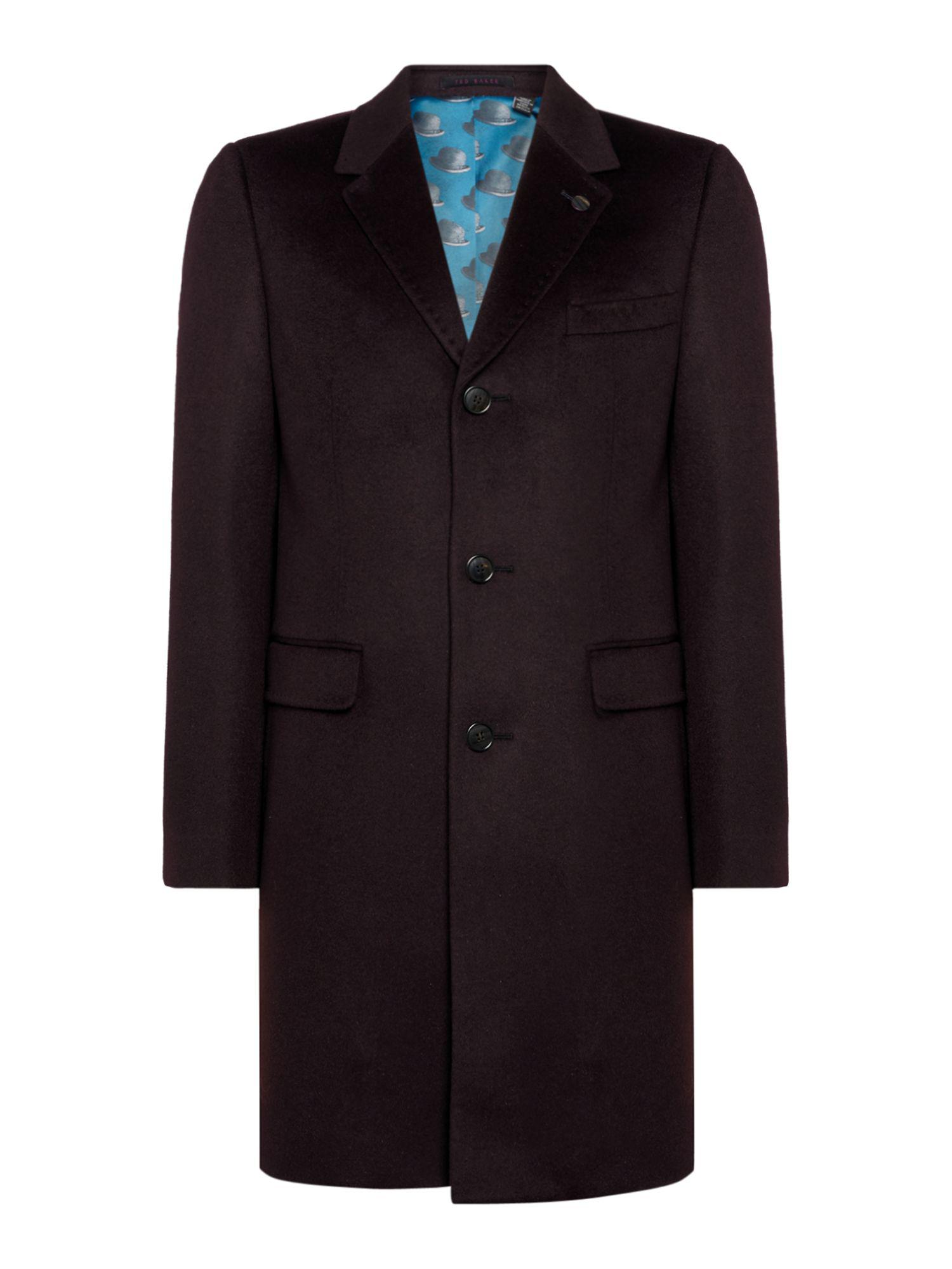 Lyst Ted baker Men's Ryan Endurance Cashmere Overcoat in Black for Men