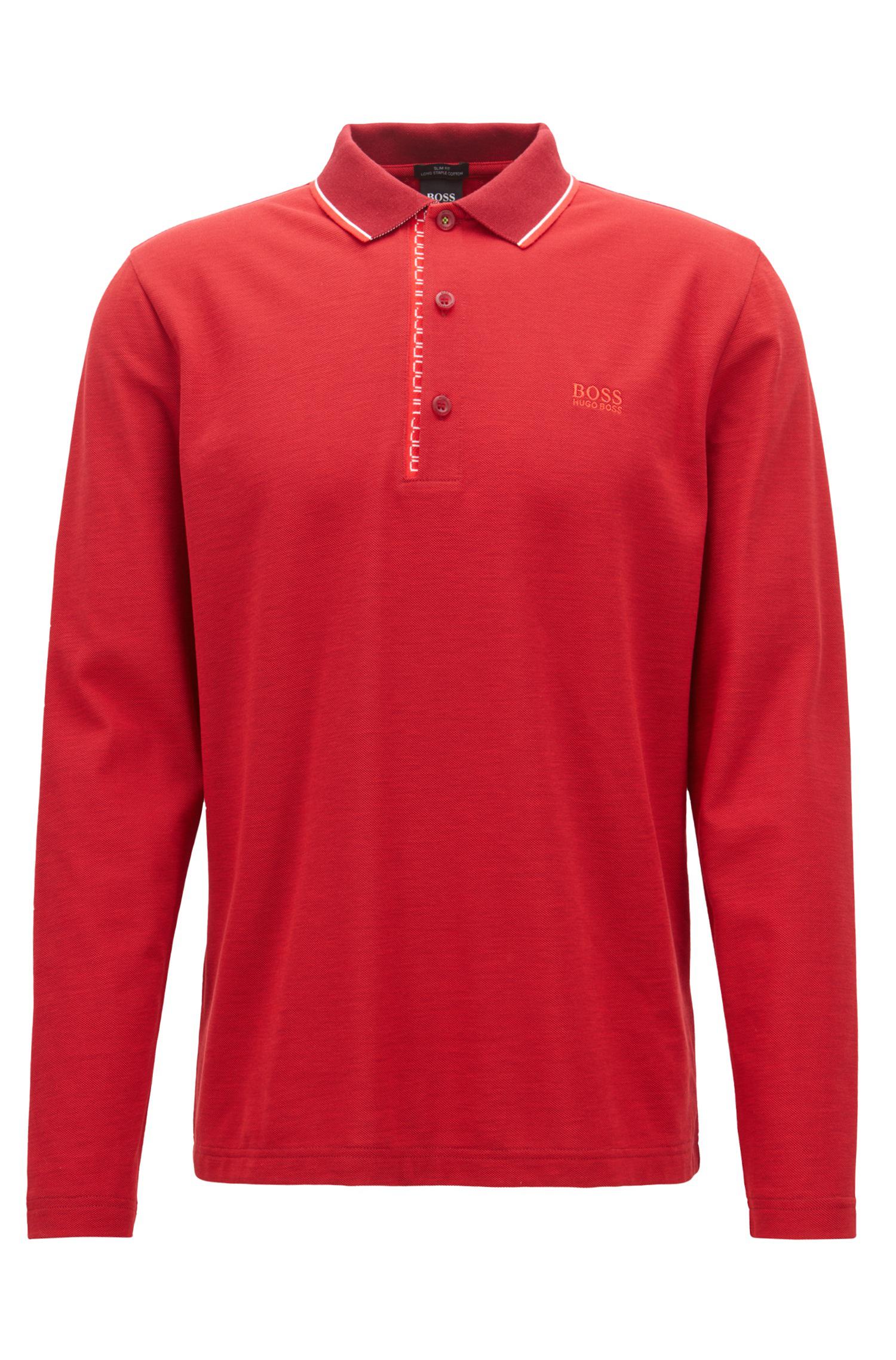 mens boss long sleeve polo