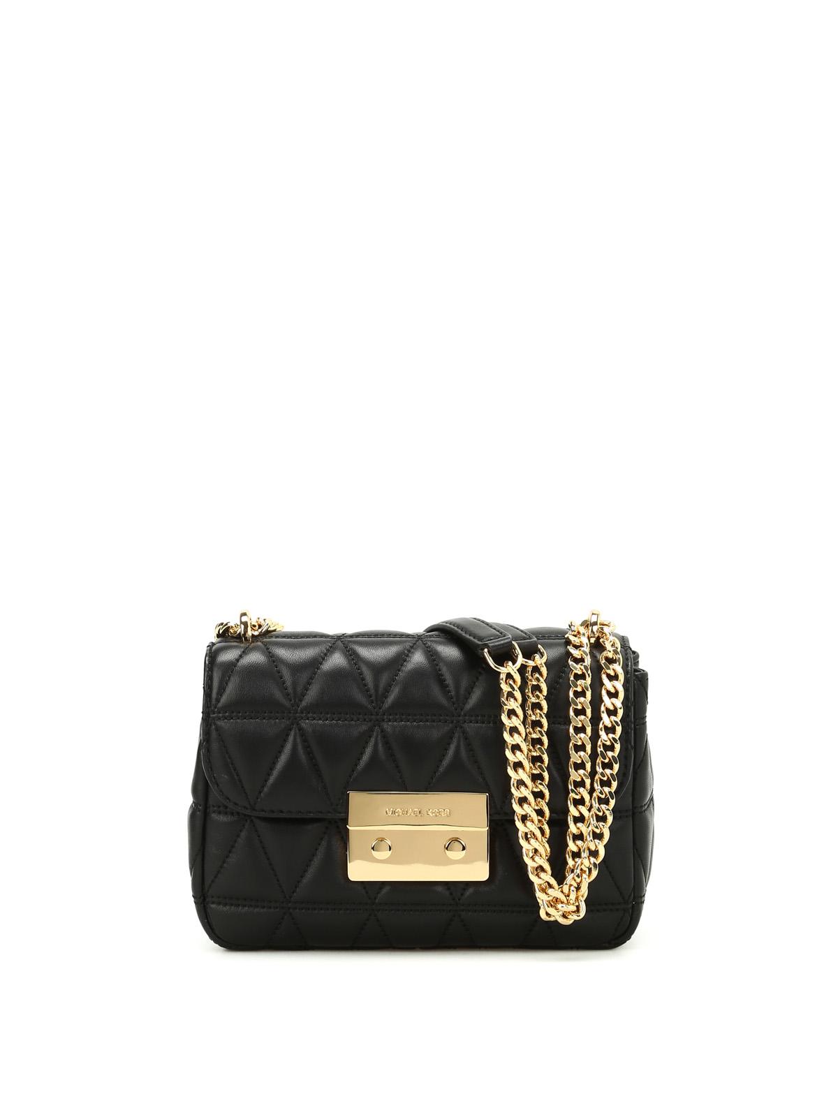 Michael Kors Leather Sloan Quilted Small Shoulder Bag in Black - Lyst