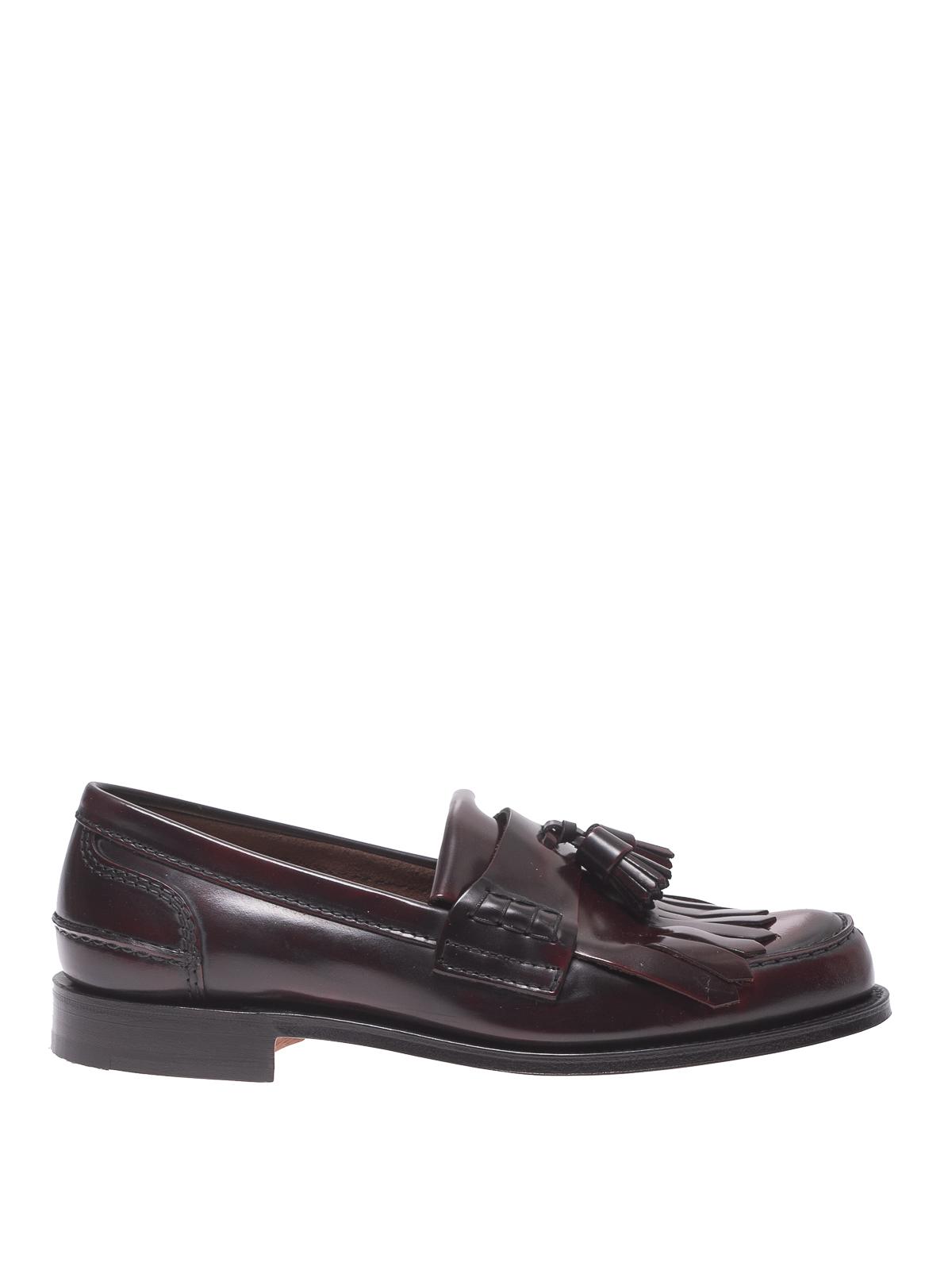 Church's Oreham Polished Leather Tasselled Loafers in Burgundy (Black ...