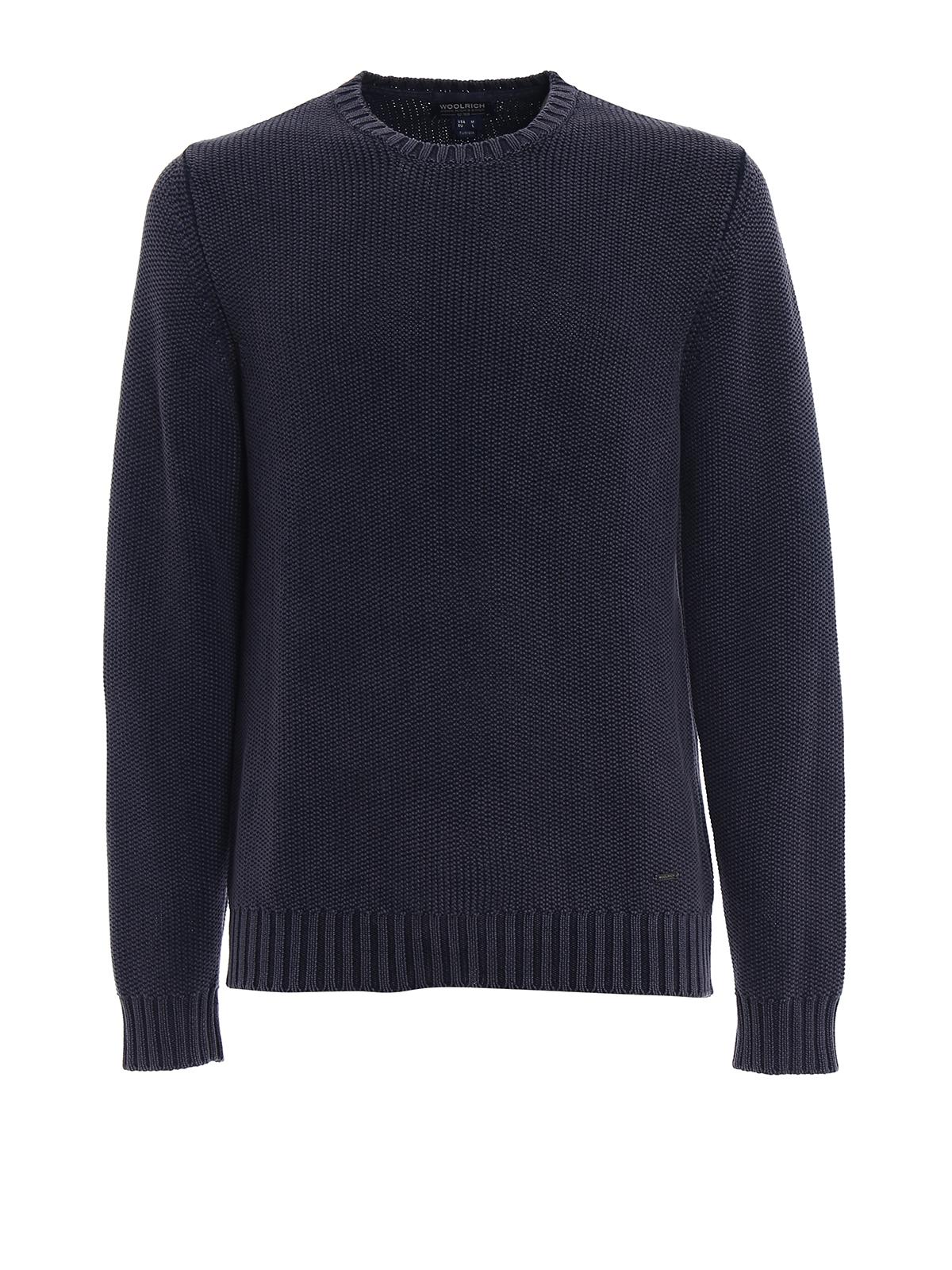 Woolrich Faded Heavy Cotton Sweater in Blue for Men - Lyst