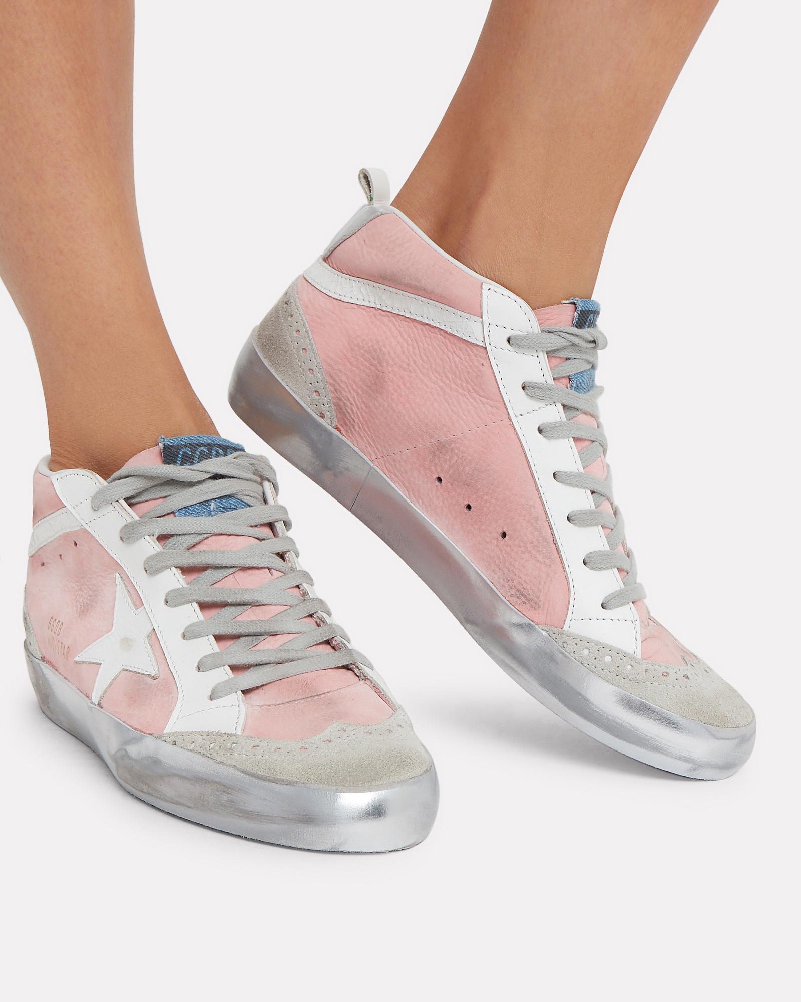 Golden Goose Deluxe Brand Mid Star Blush Suede Sneakers in Pink - Lyst