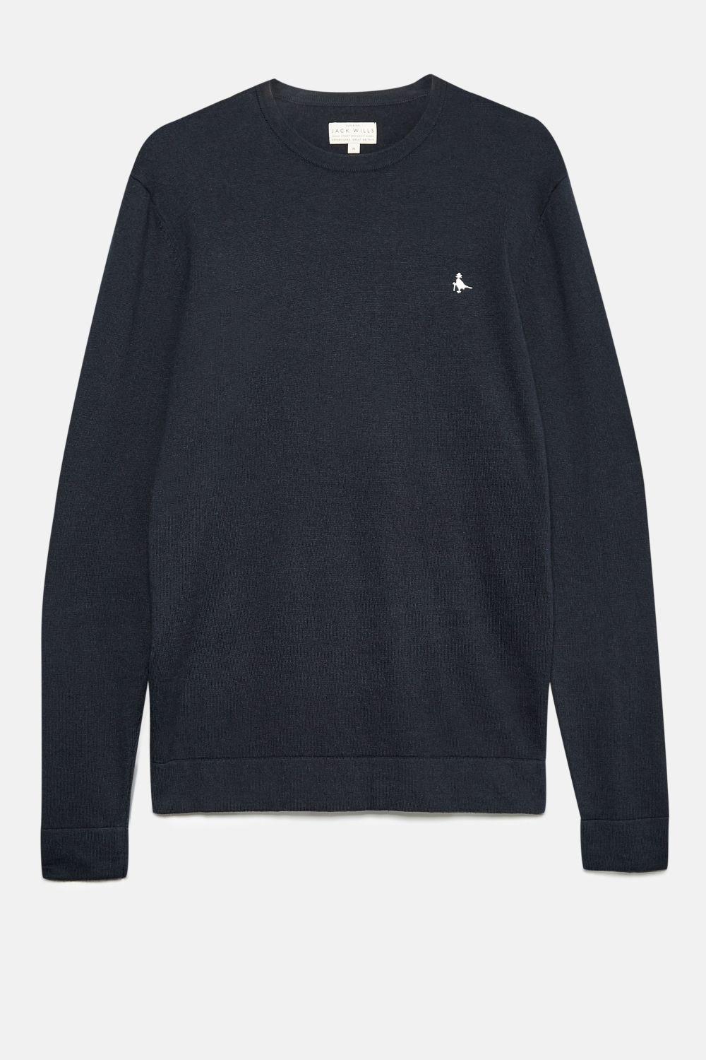 Lyst Jack Wills Seabourne Lightweight Crew Neck Jumper in Blue for Men
