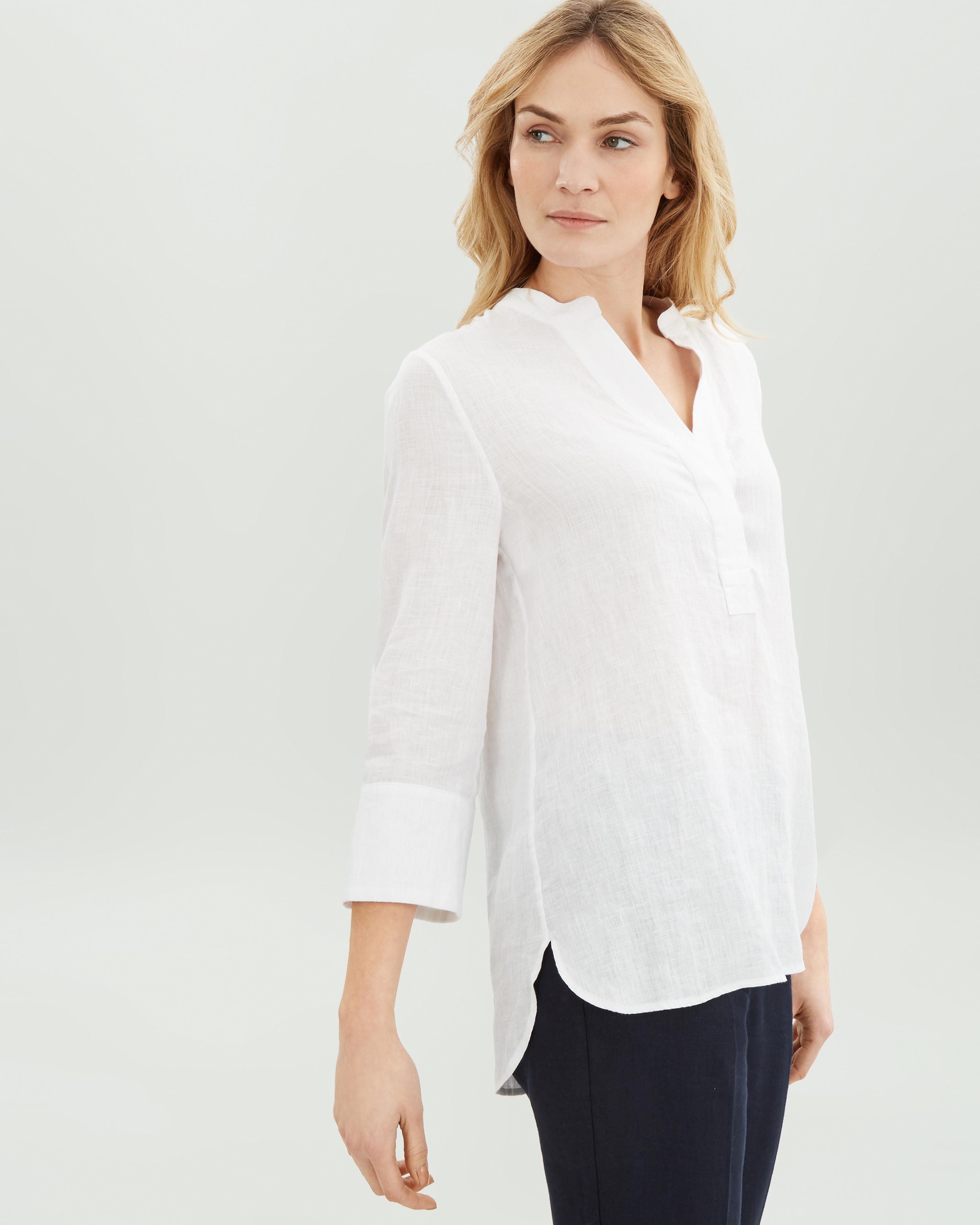Lyst - Jaeger Linen Tunic in White