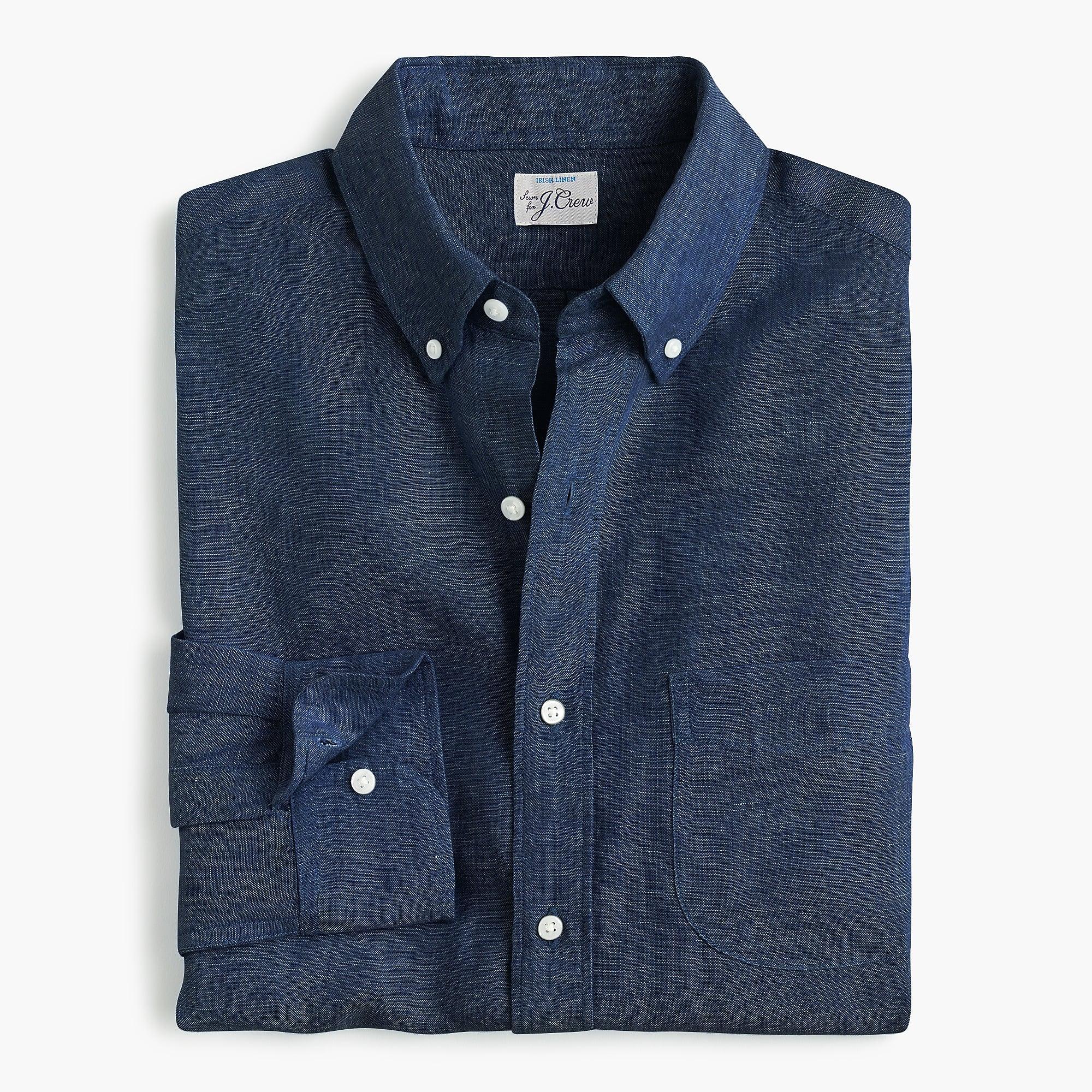 J.Crew Slim Baird Mcnutt Irish Linen Shirt in Blue for Men - Lyst