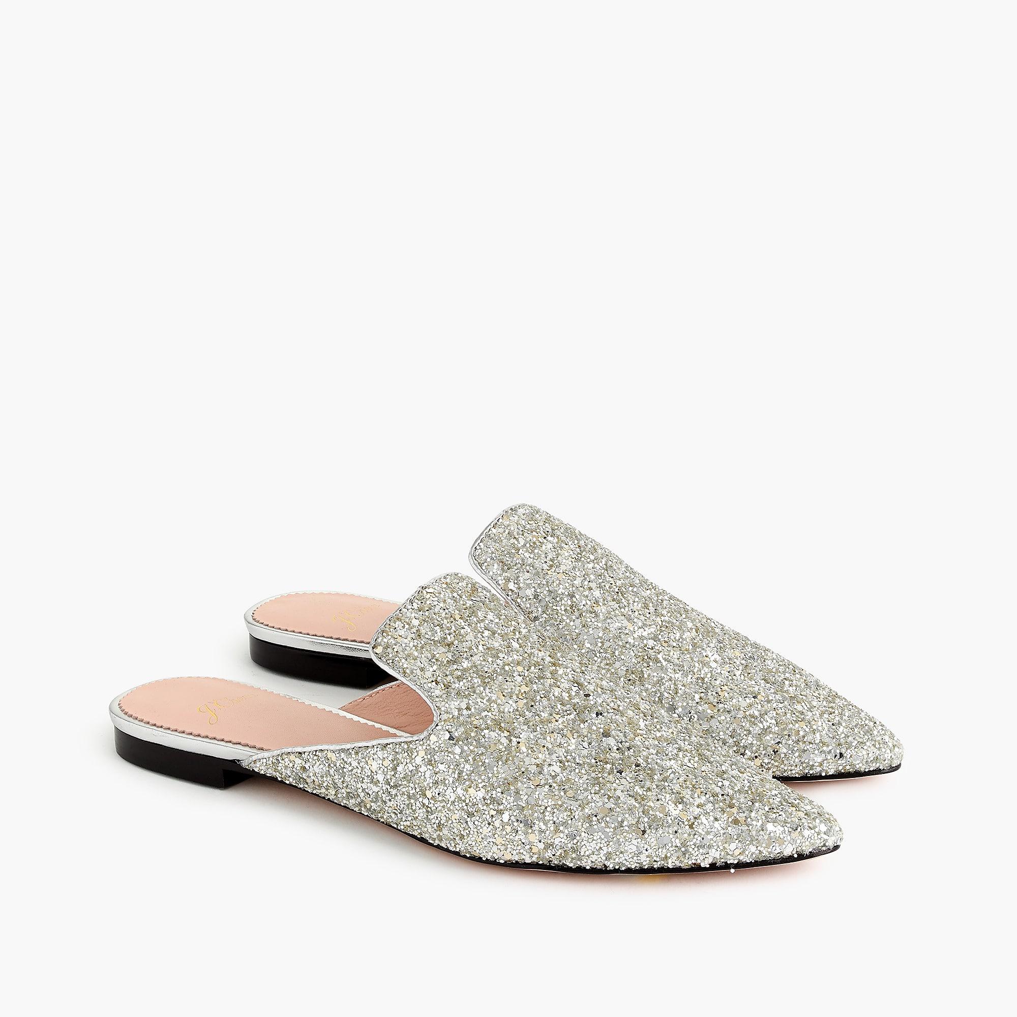 Lyst - J.Crew Pointed-toe Slides In Glitter