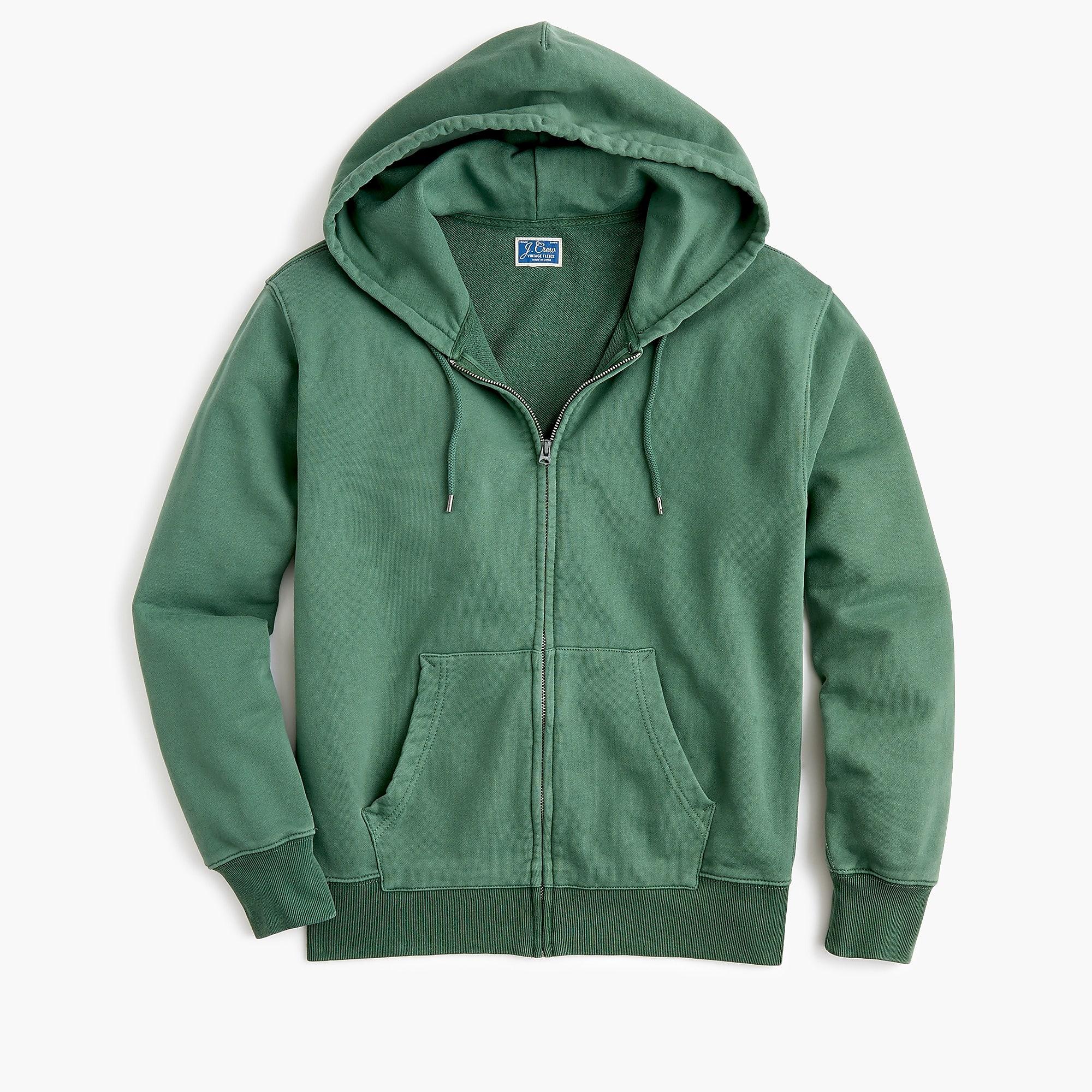 J.Crew Garment-dyed French Terry Full-zip Hoodie in Green for Men - Lyst