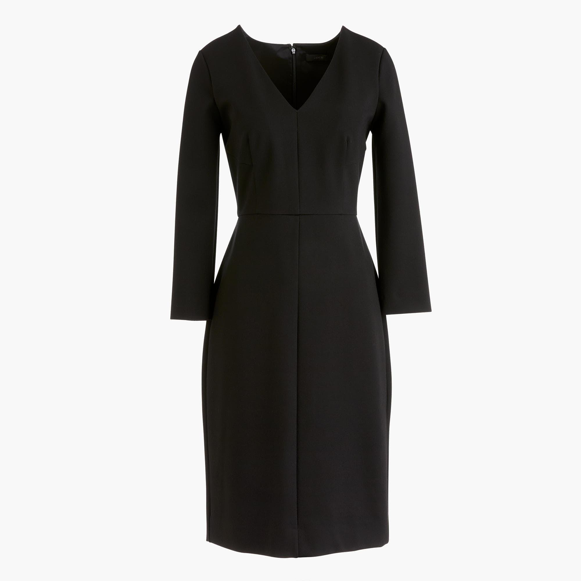 Lyst - J.Crew Petite Long-sleeved Sheath Dress in Black - Save 53%