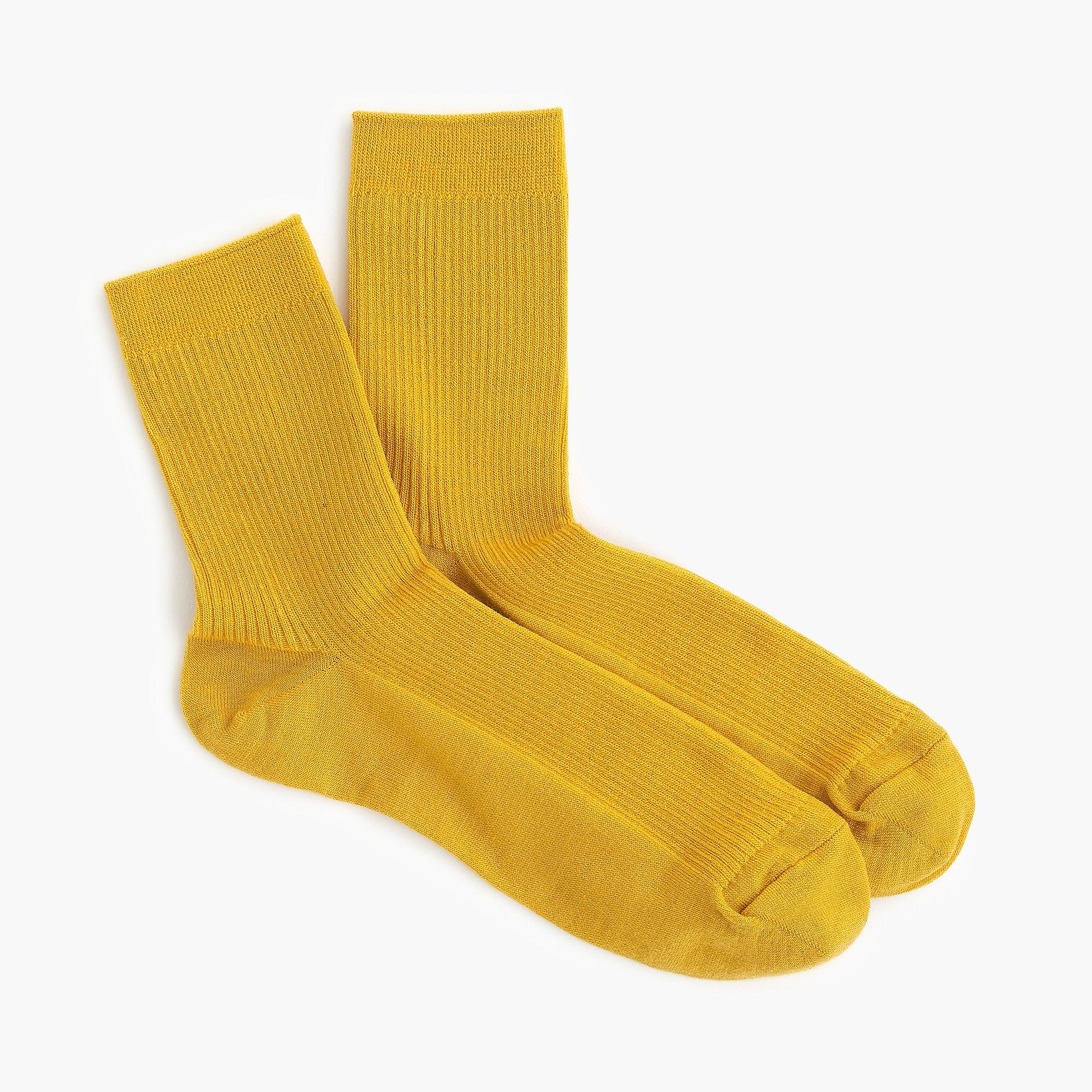 Lyst - J.Crew Ribbed Bootie Socks in Yellow