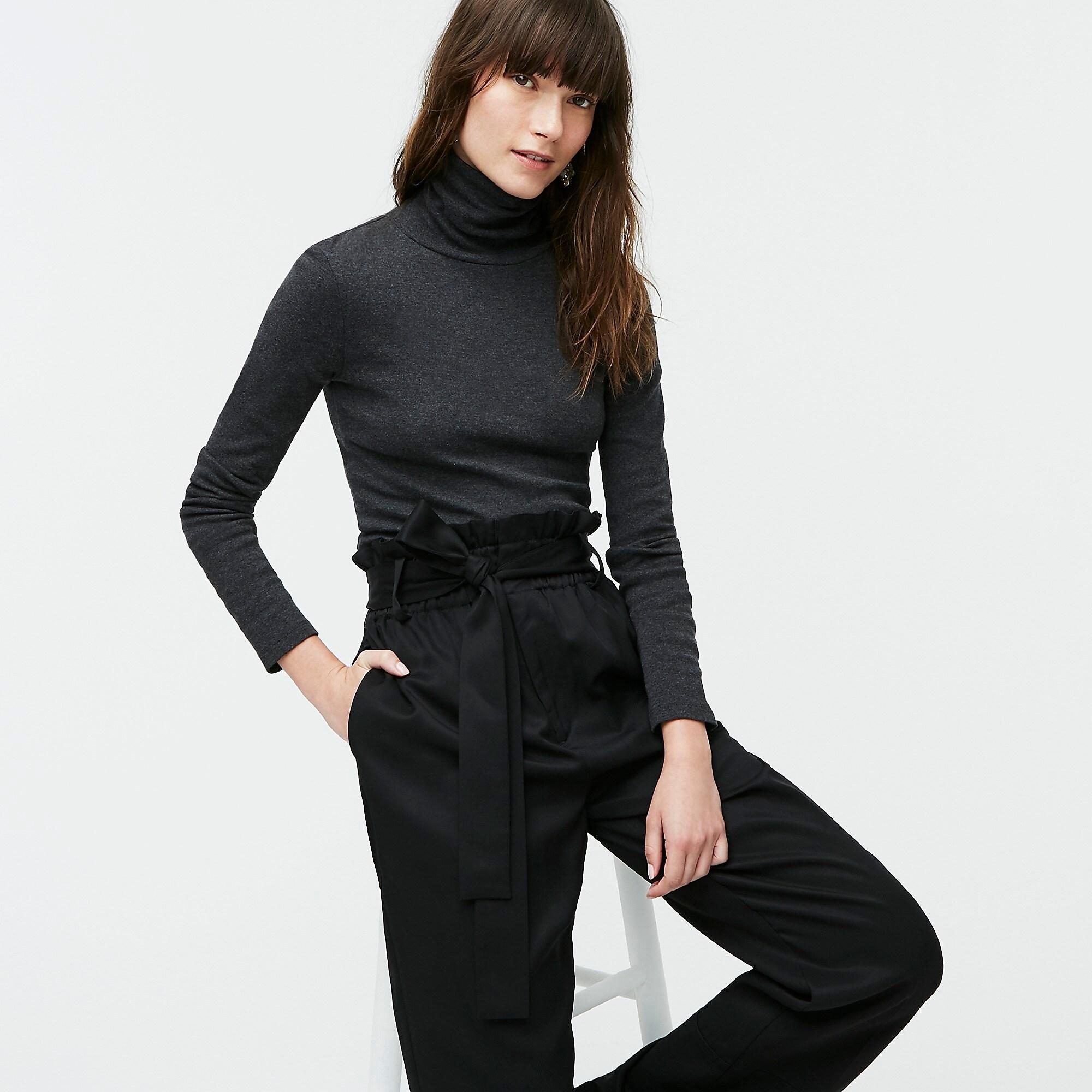 J.Crew Cotton Perfect-fit Turtleneck in Black - Lyst