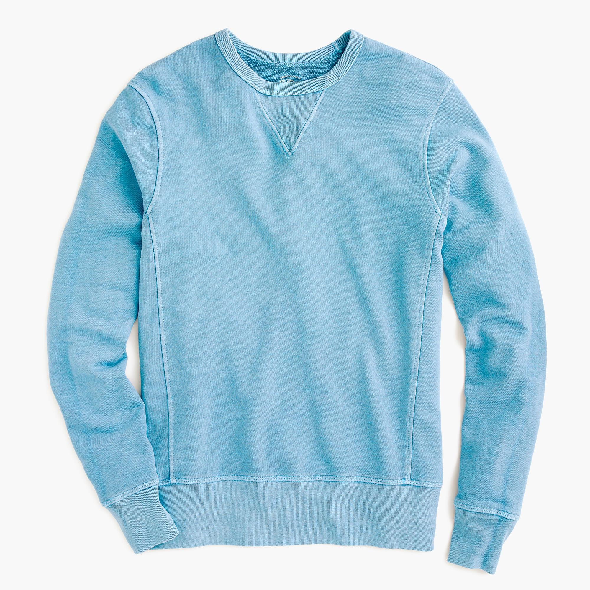 Lyst - J.Crew Garment-dyed Crewneck Sweatshirt in Blue for Men
