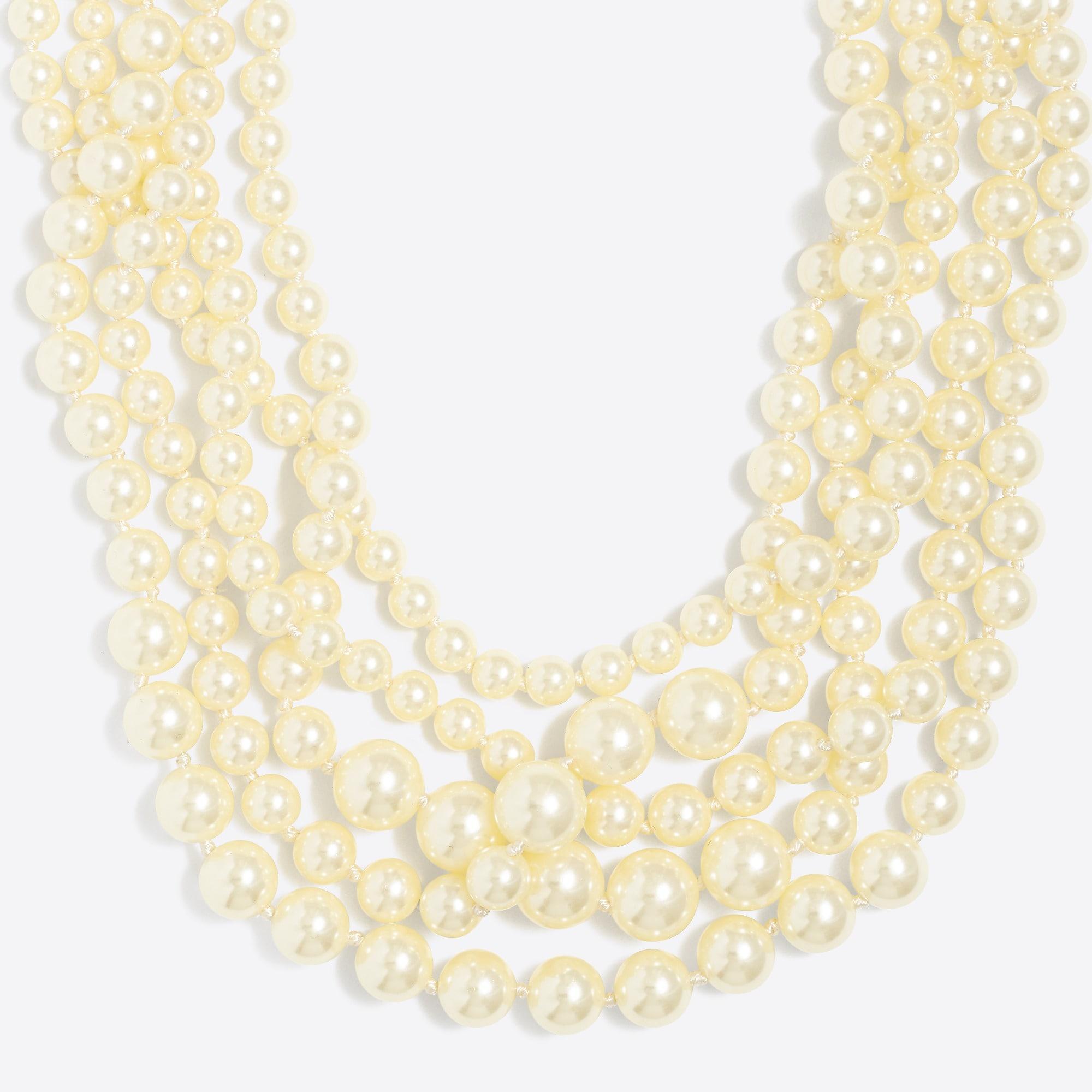 J.Crew Multistrand Pearl Necklace Lyst
