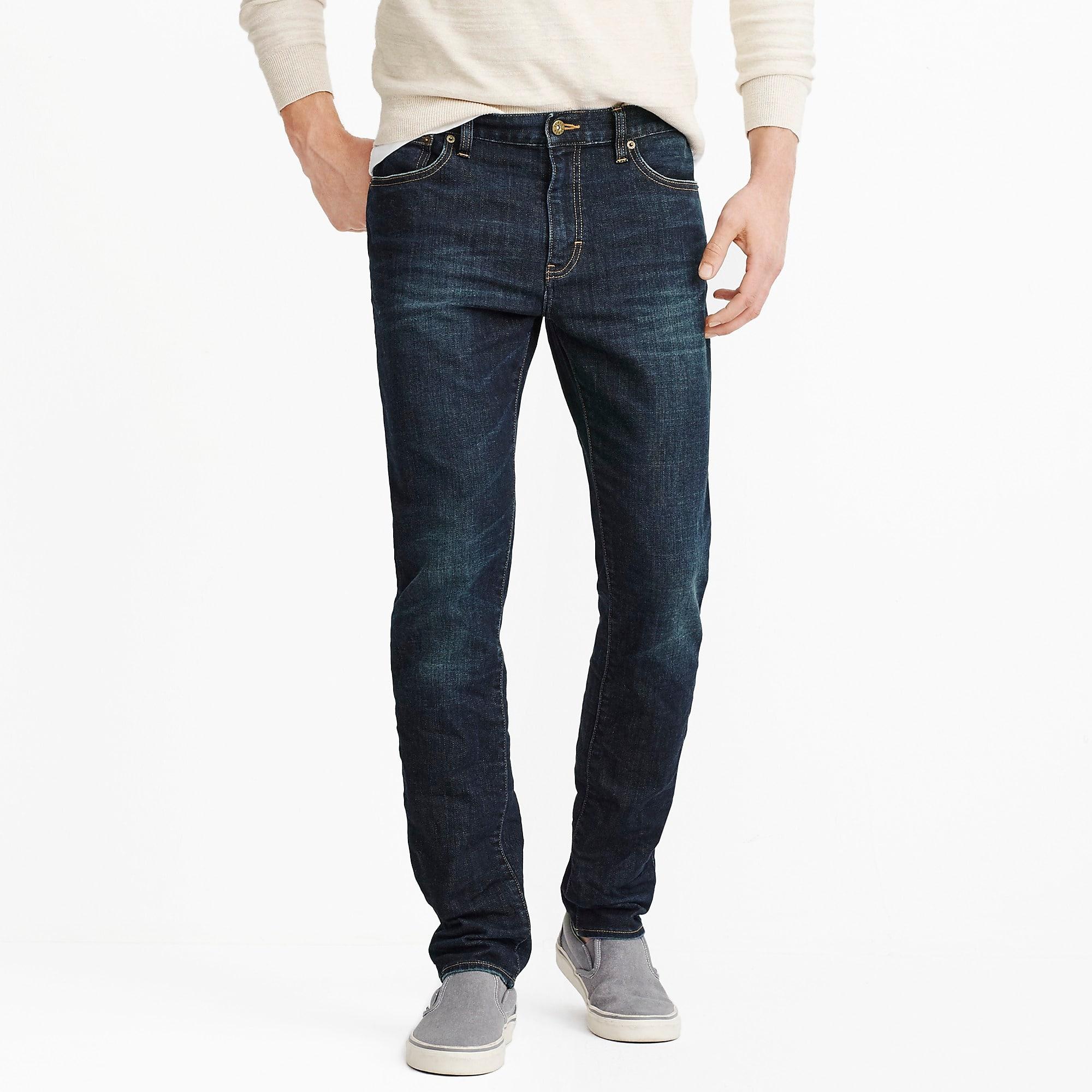 J.Crew Straightfit Flex Jean In Dark Wash in Blue for Men Lyst