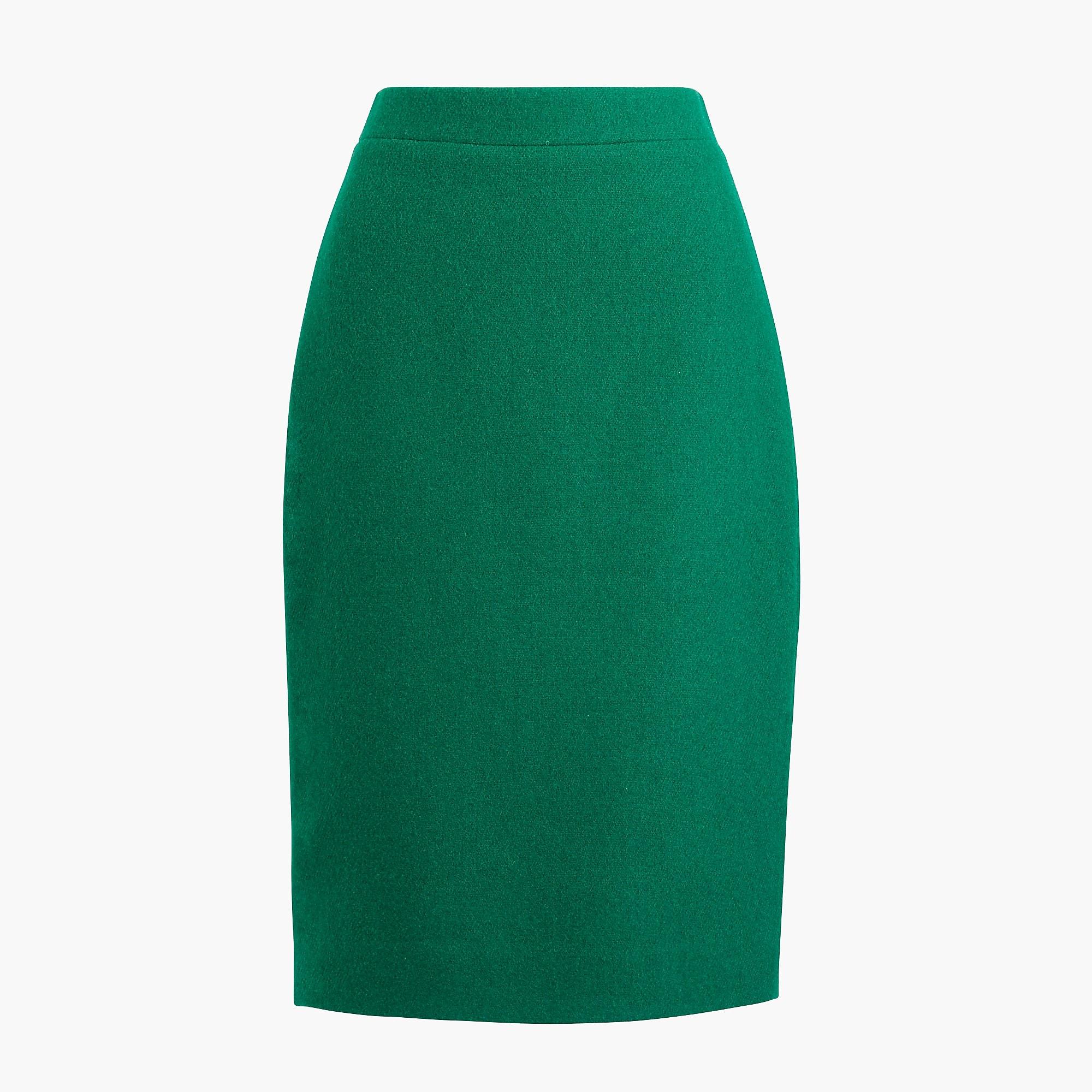 J.Crew Petite Wool-blend Pencil Skirt in Green - Lyst
