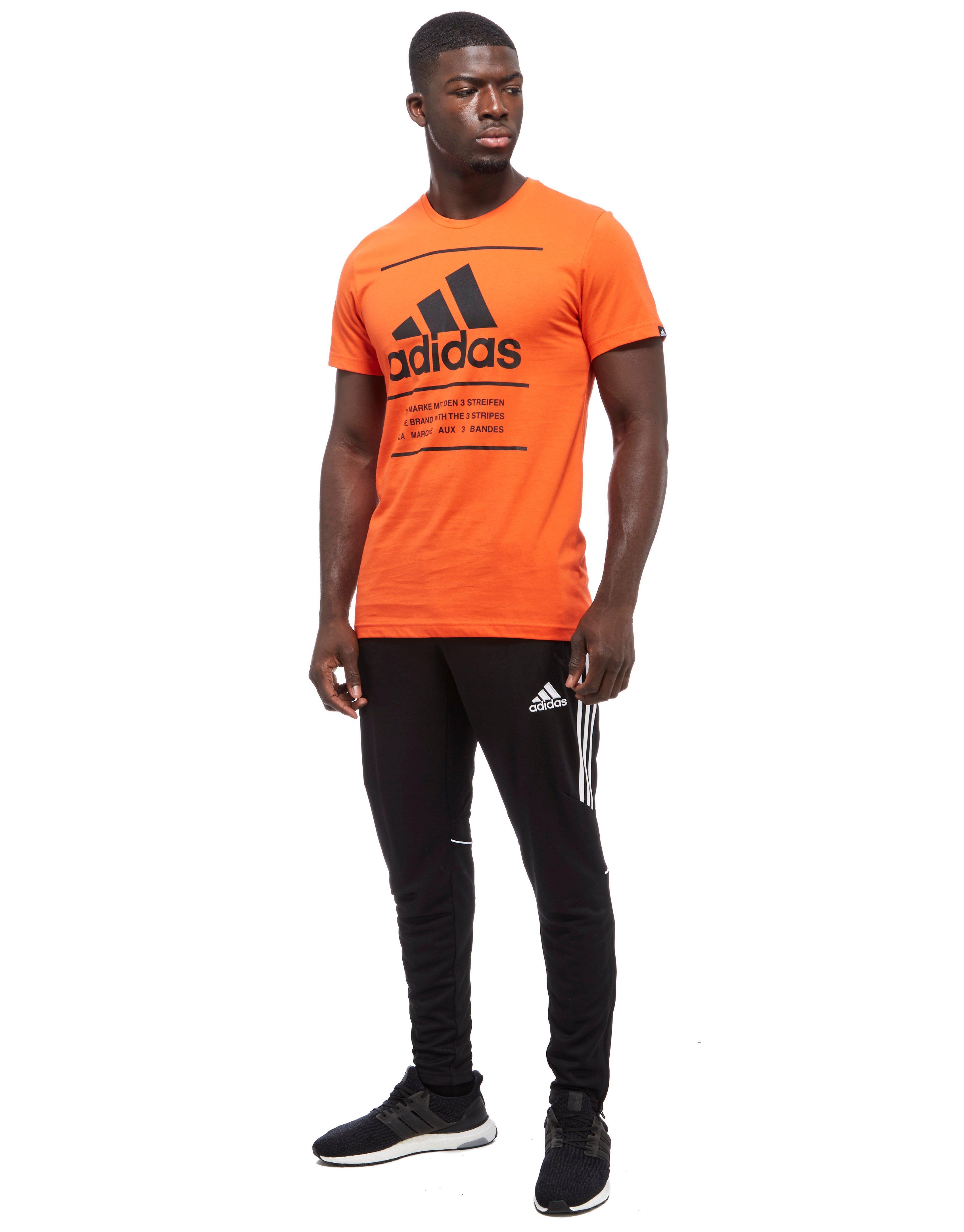 mens orange adidas t shirt