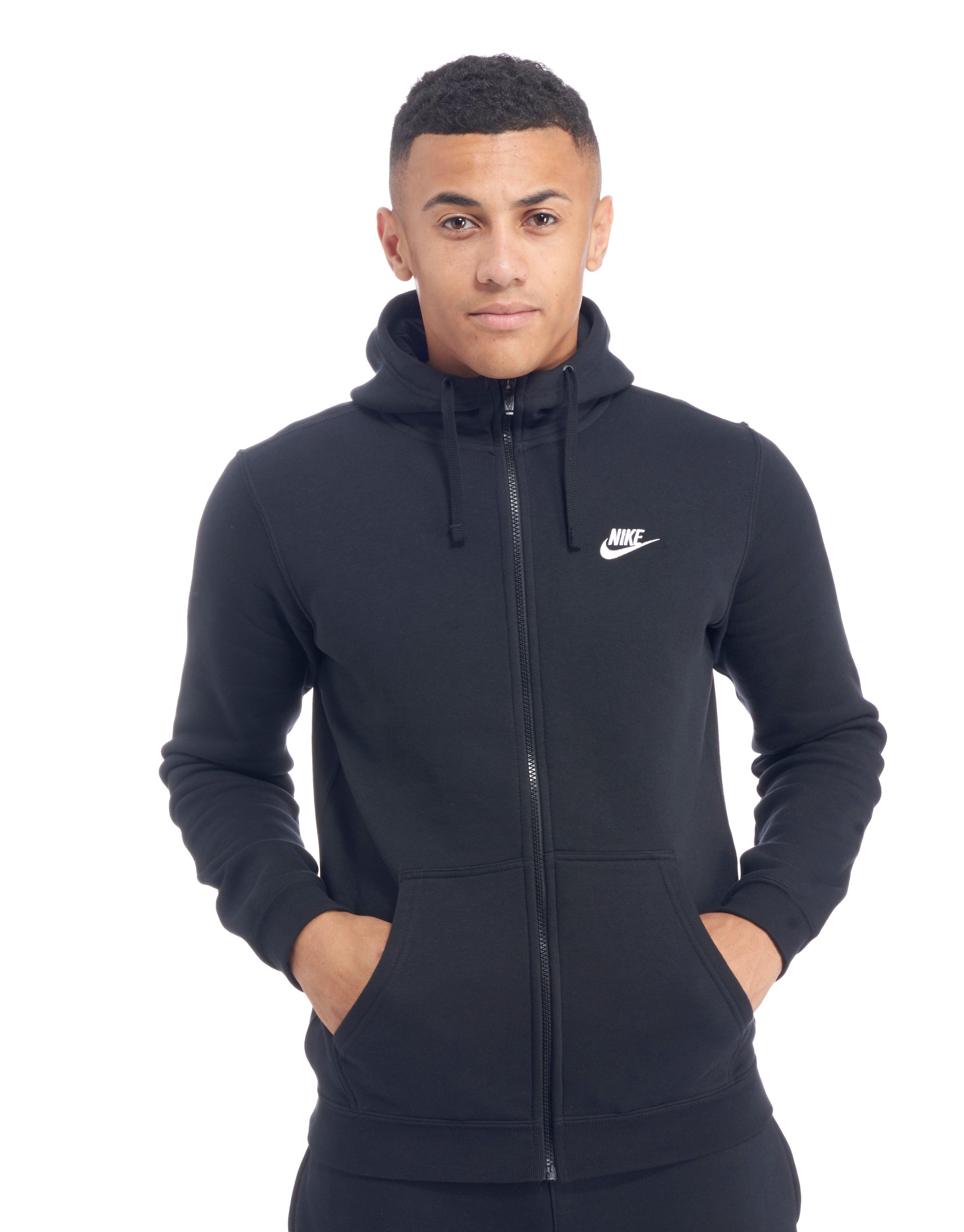 Nike Foundation Fleece Full Zip Hoody in Black for Men - Lyst
