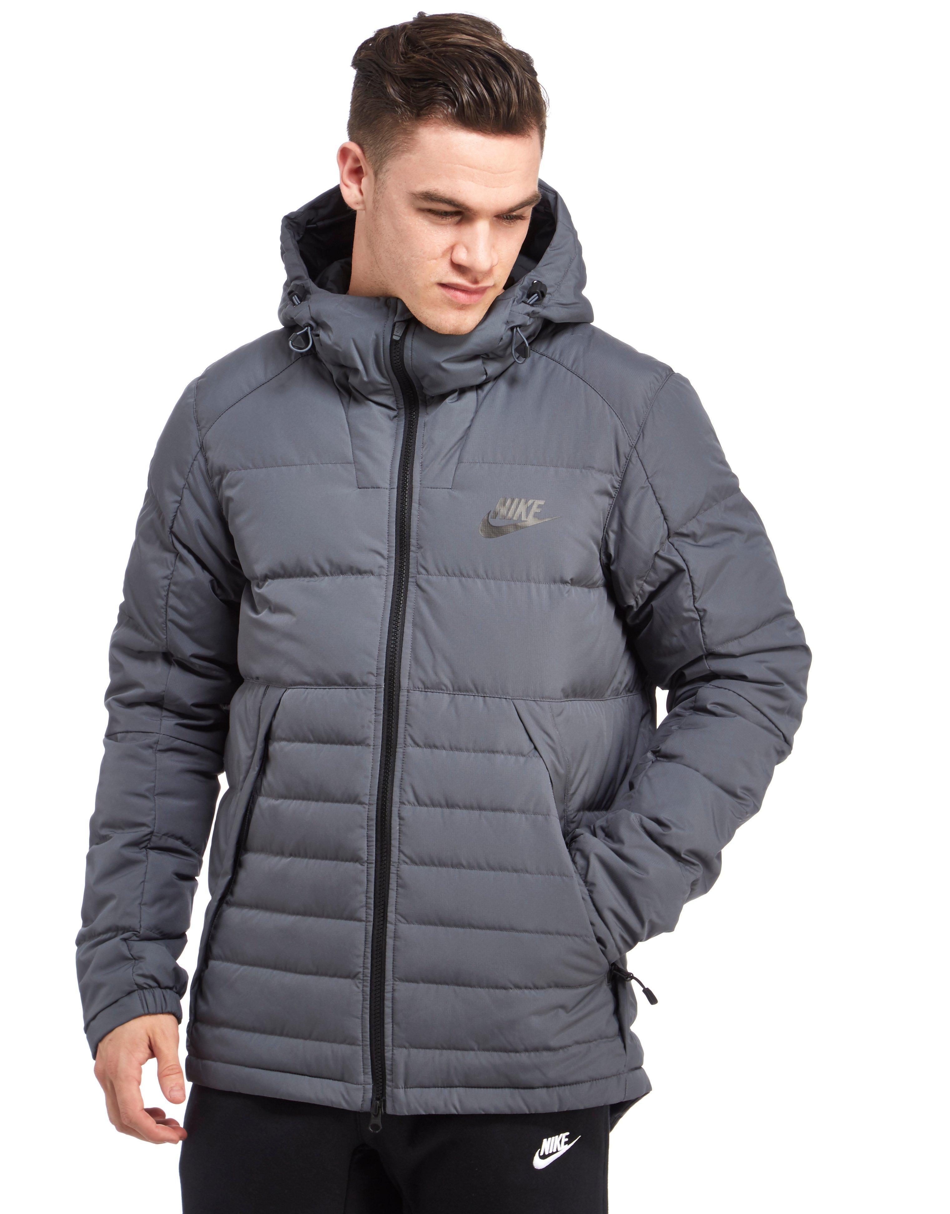 Download Nike Padded Down Jacket in Gray for Men - Lyst