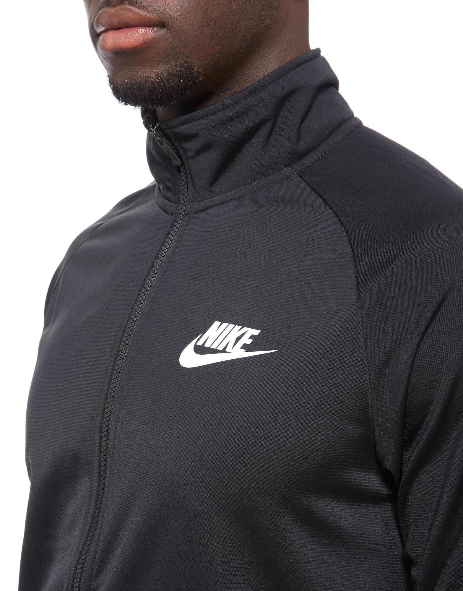 nike academy poly tracksuit black