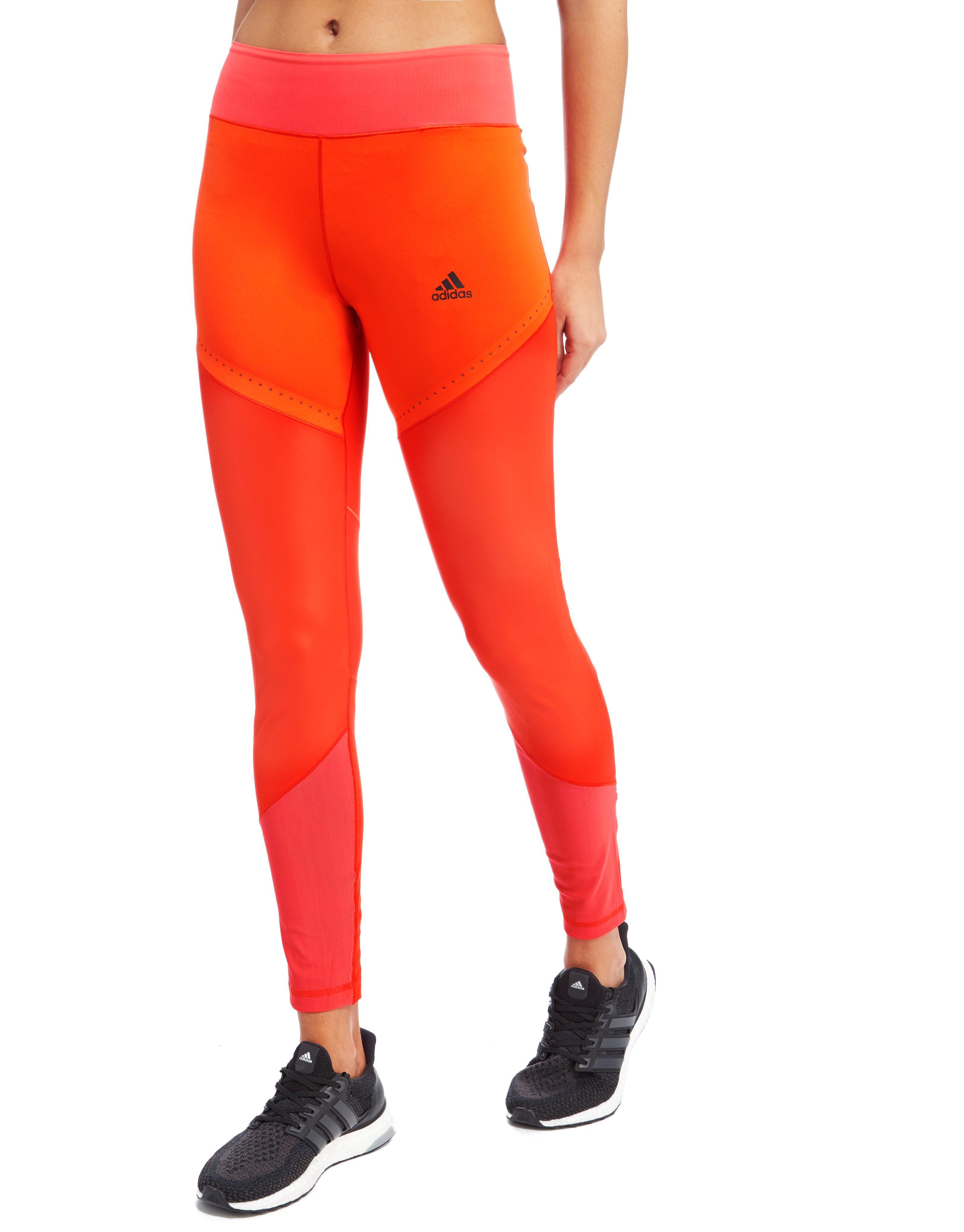 adidas Synthetic Ultimate Tights in Red/Pink/Orange (Red) - Lyst