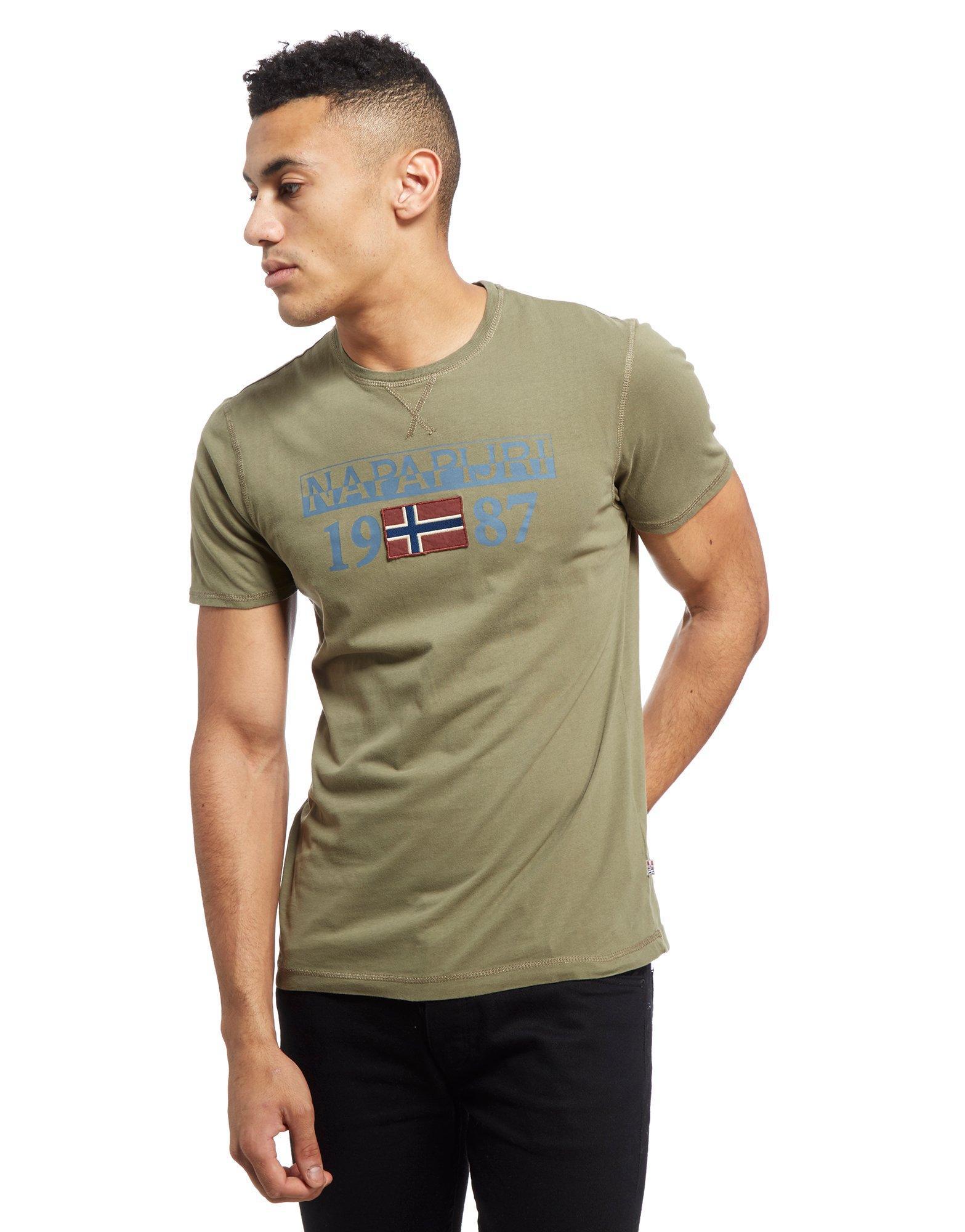 Lyst - Napapijri Core Logo T-shirt in Green for Men