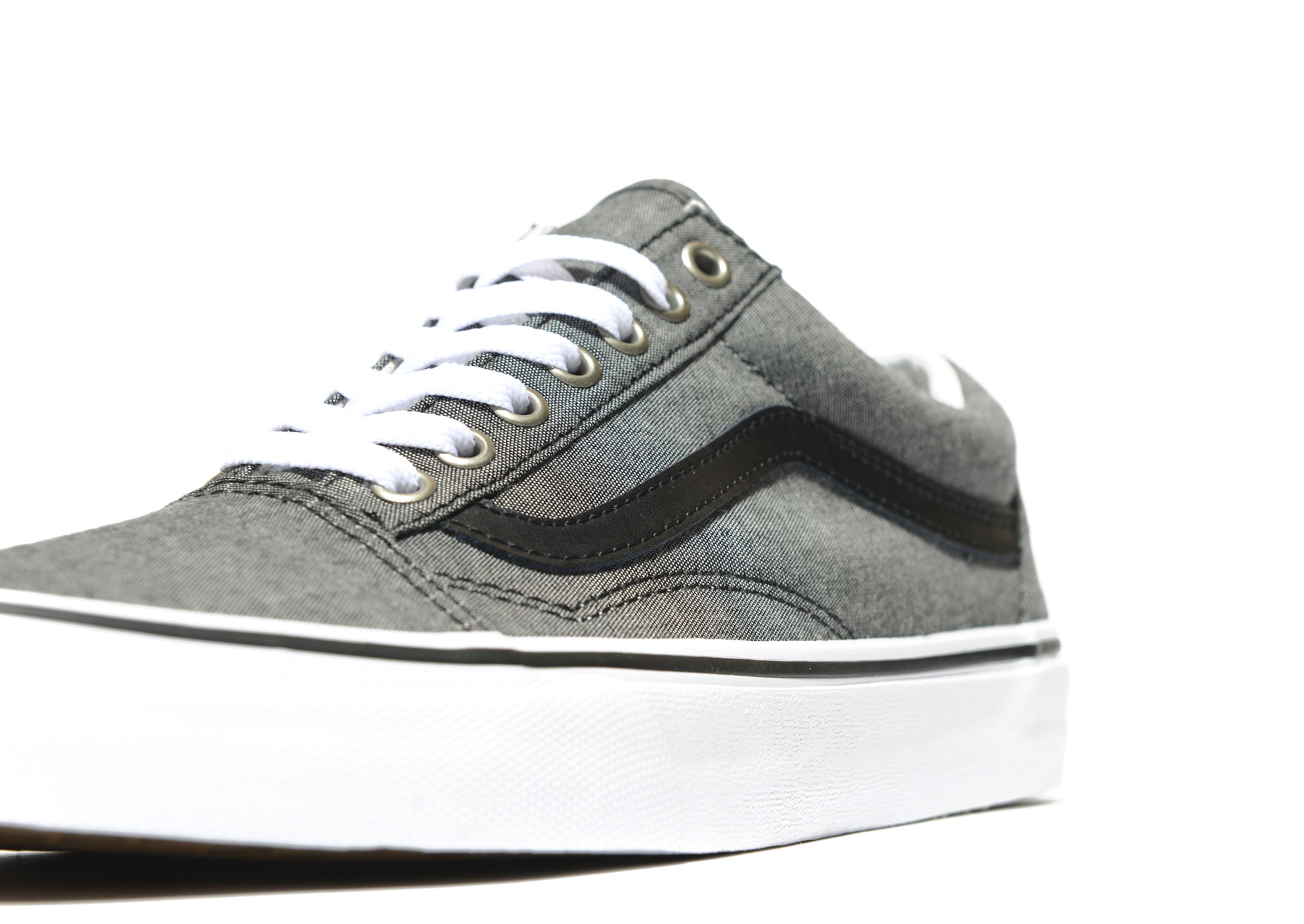 Vans Skool Chambray In Black For Lyst vans skool chambray in black for lyst