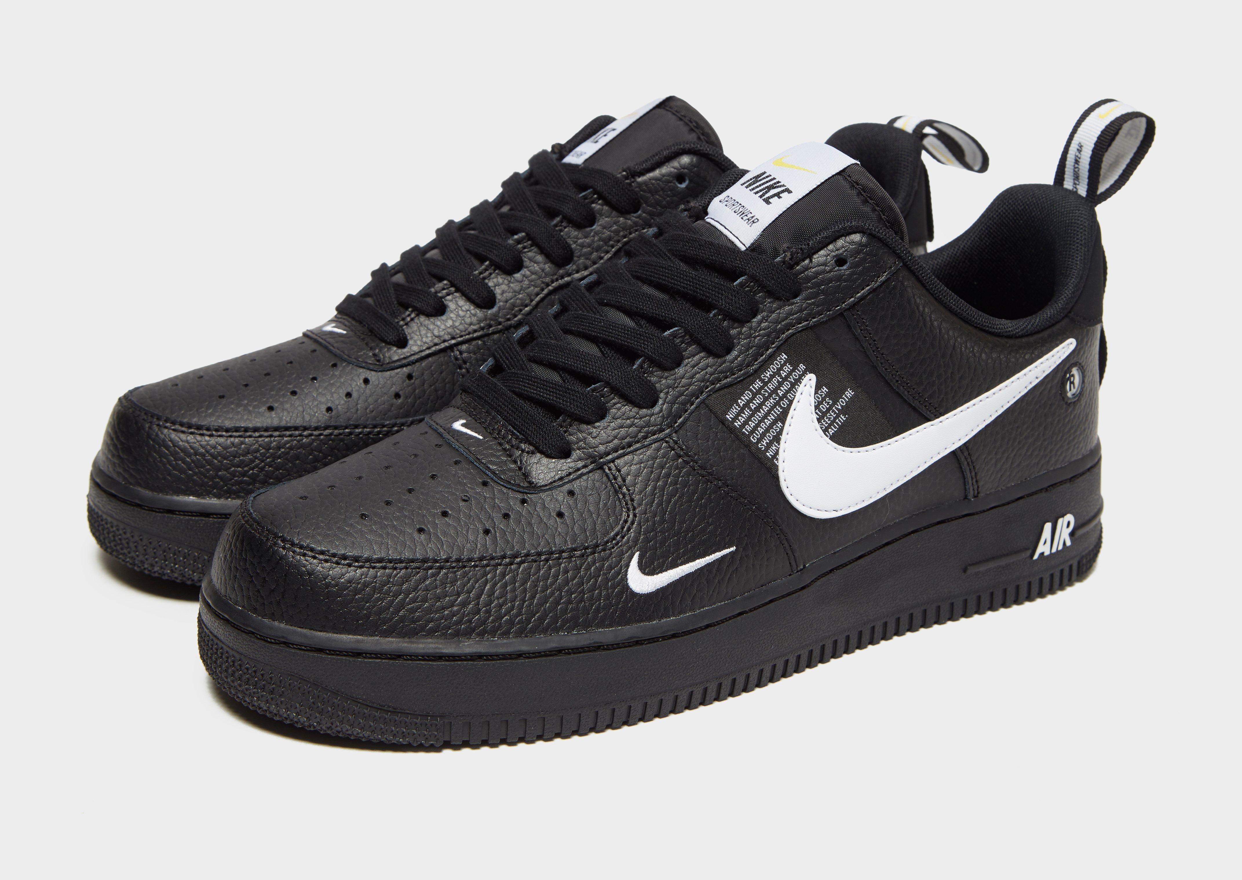 Nike Leather Air Force 1 '07 Lv8 Utility Low in Black/White (Black) for