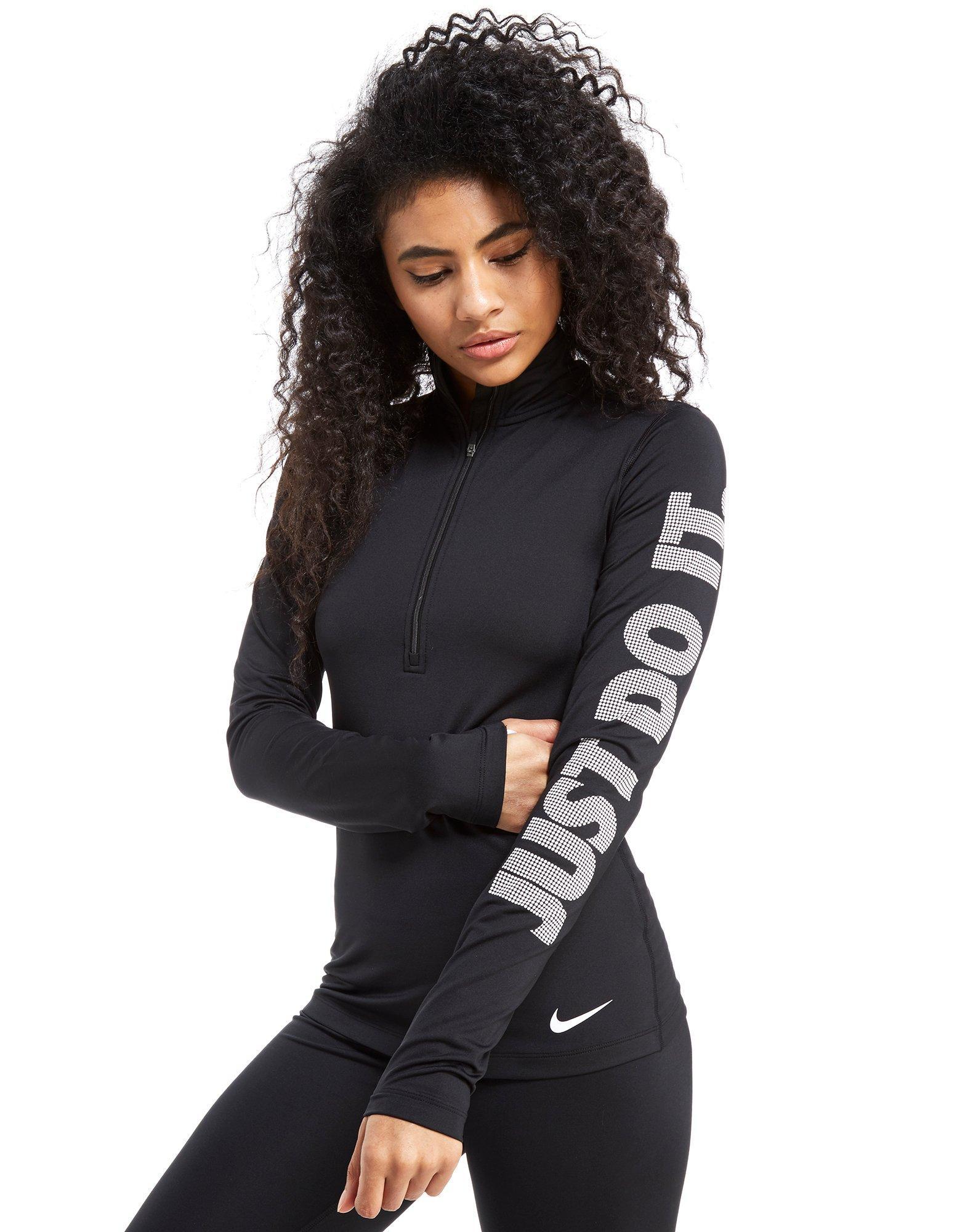 lyst nike just do it 1 2 zip track top in black lyst nike just do it 1 2 zip track top in black