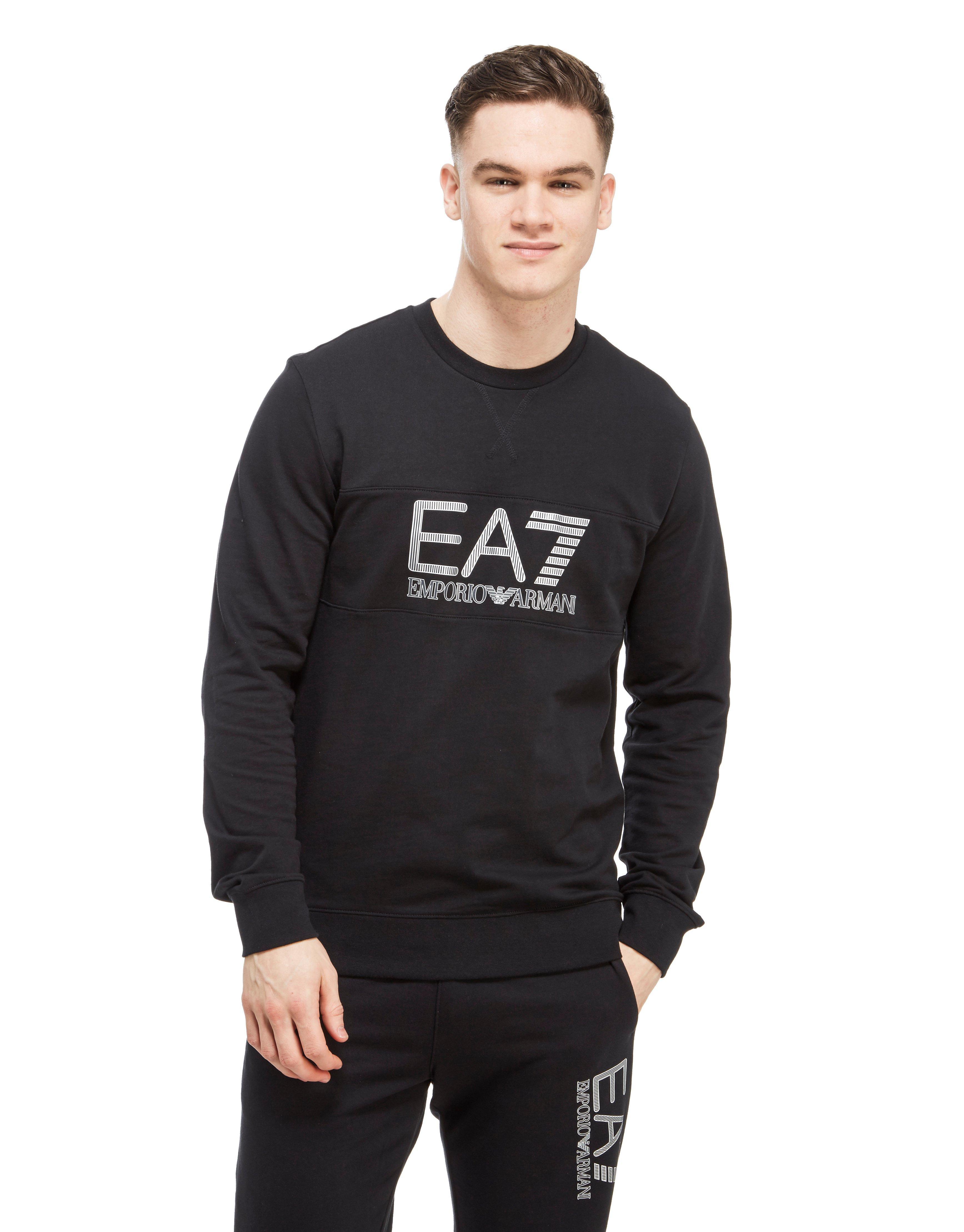 Lyst - Ea7 Crew Neck Sweatshirt in Black for Men