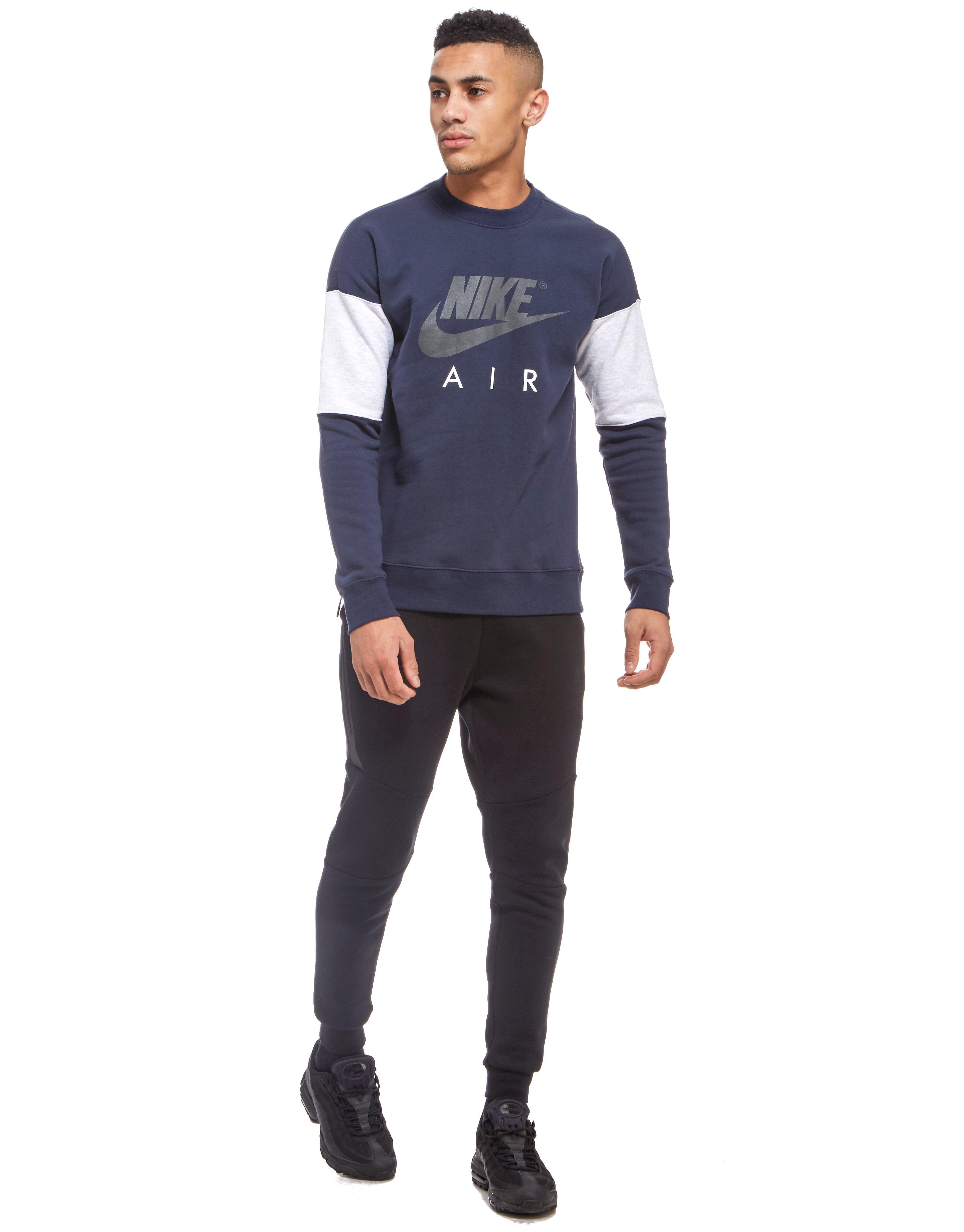 nike air men's fleece crew sweatshirt