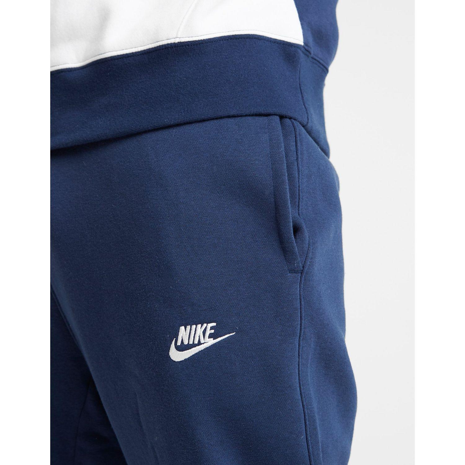 nike chariot fleece tracksuit navy