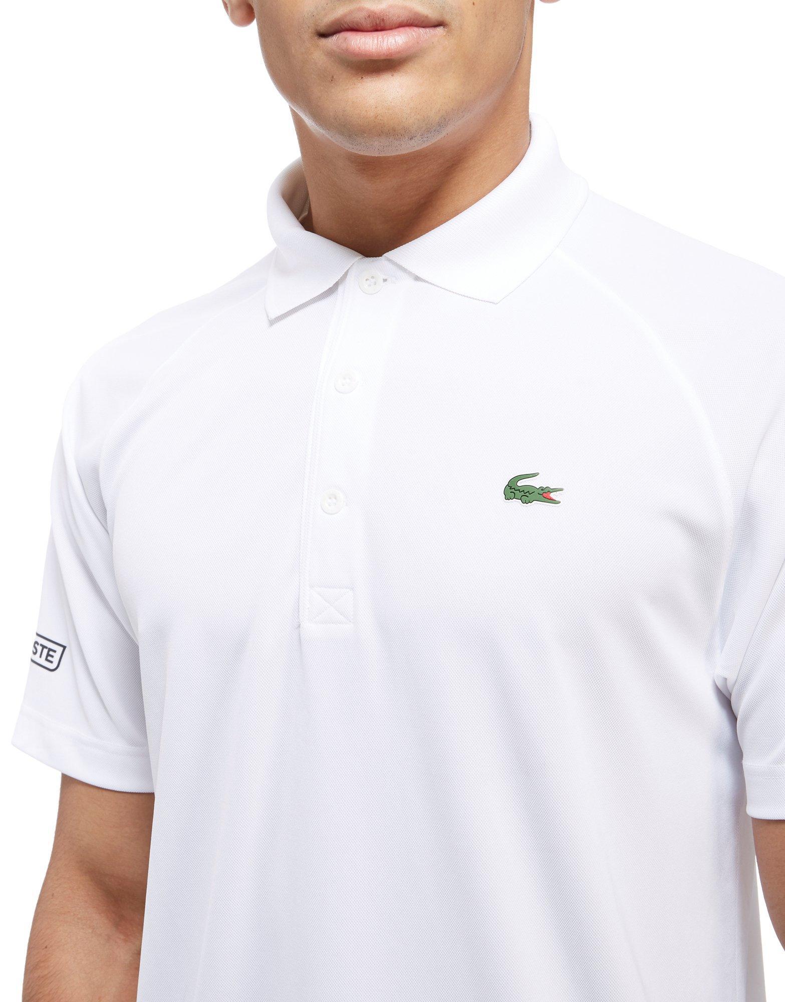 Lyst - Lacoste Novak Plain Polo Shirt in White for Men
