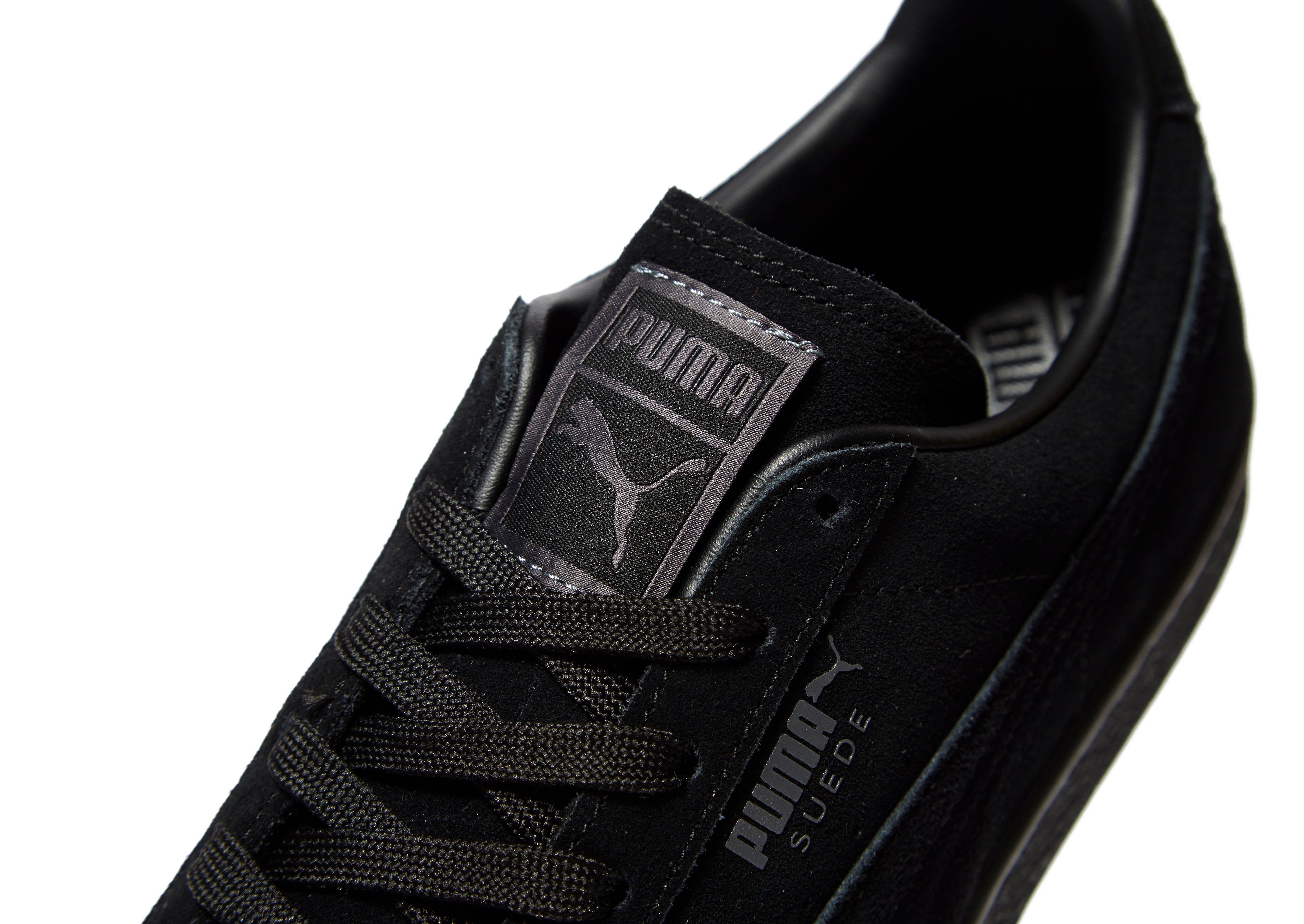 puma suede black and grey