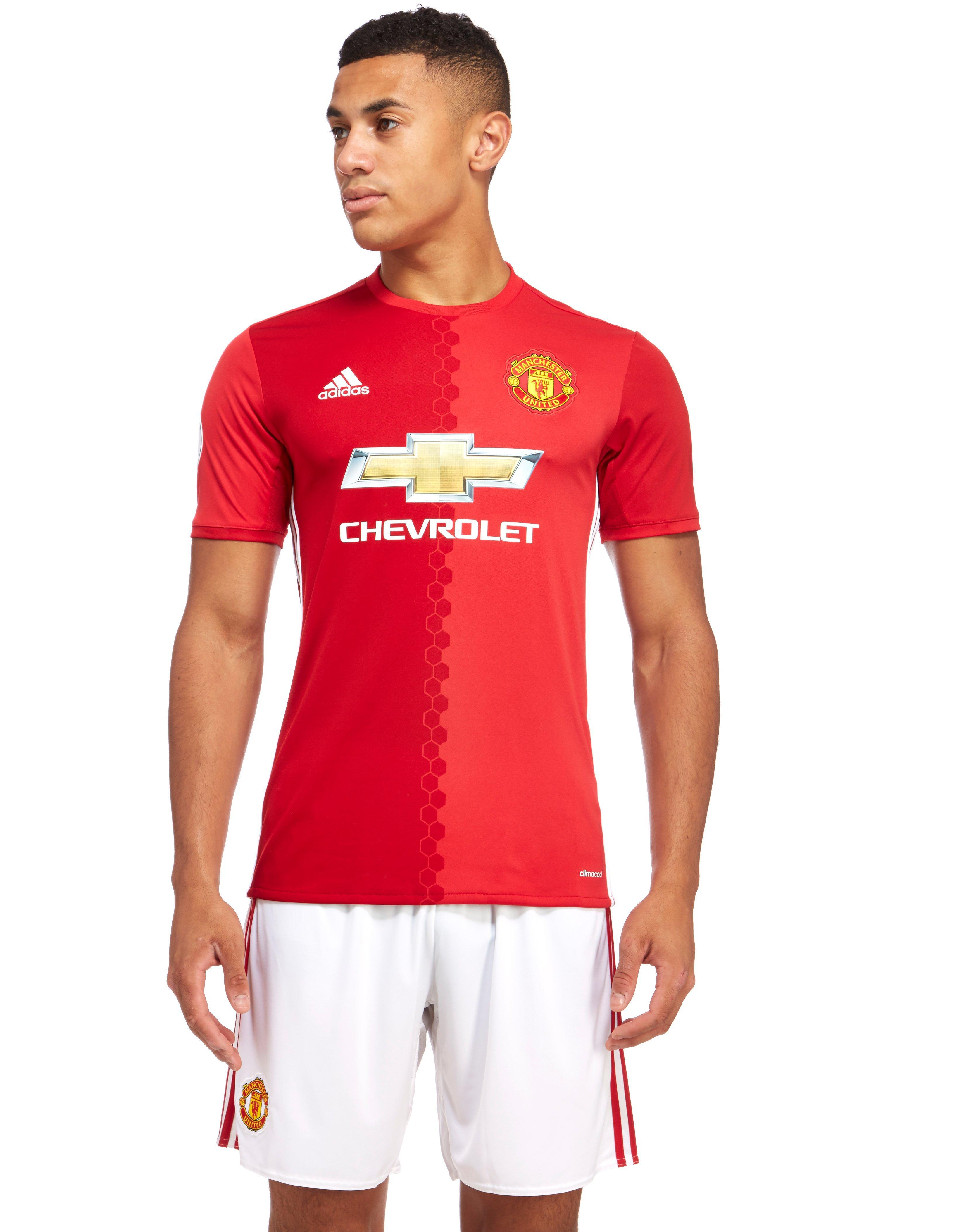 adidas Originals Manchester United 2016/17 Home Prem Badge Shirt in Red ...