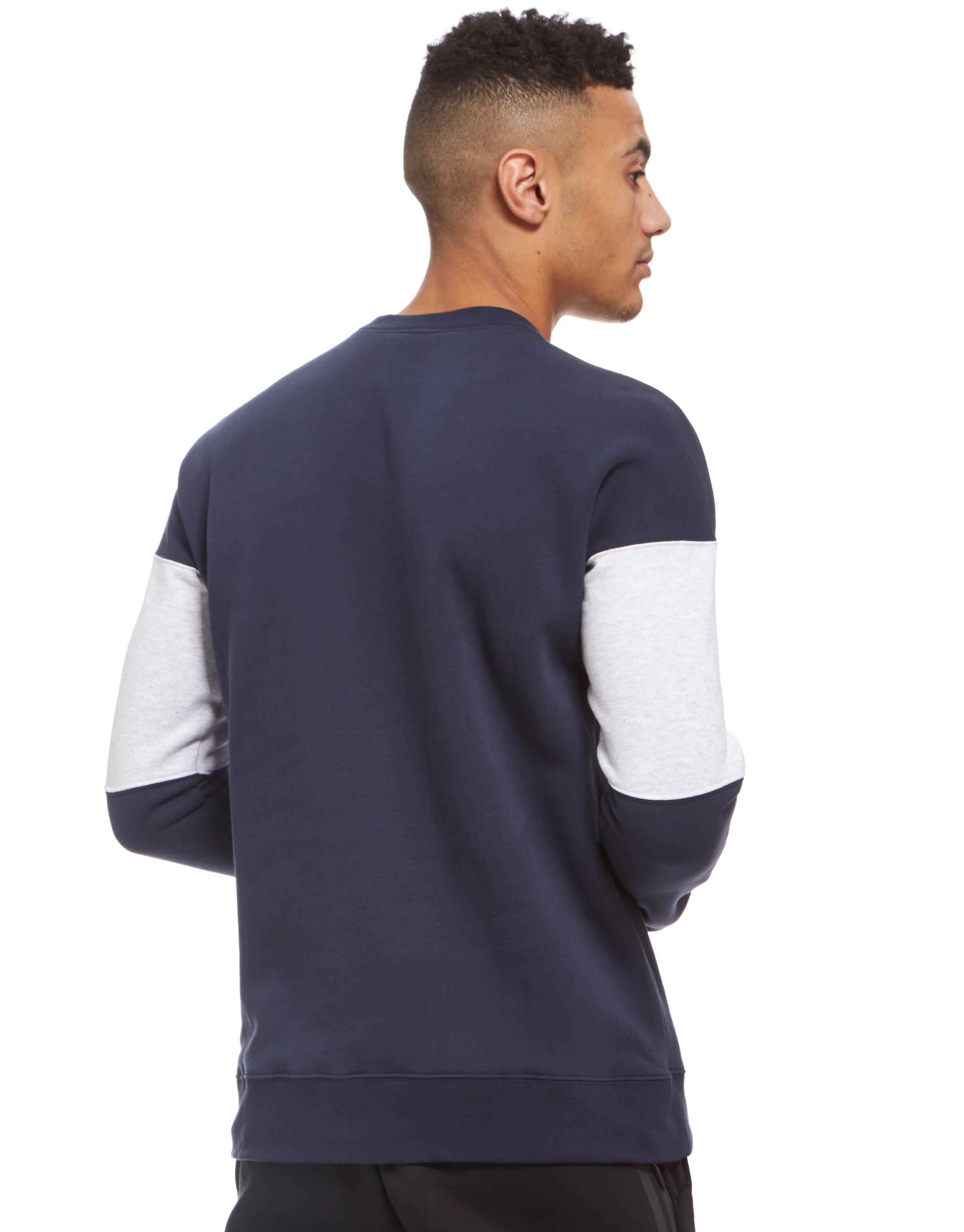 nike club crew neck sweat in blue