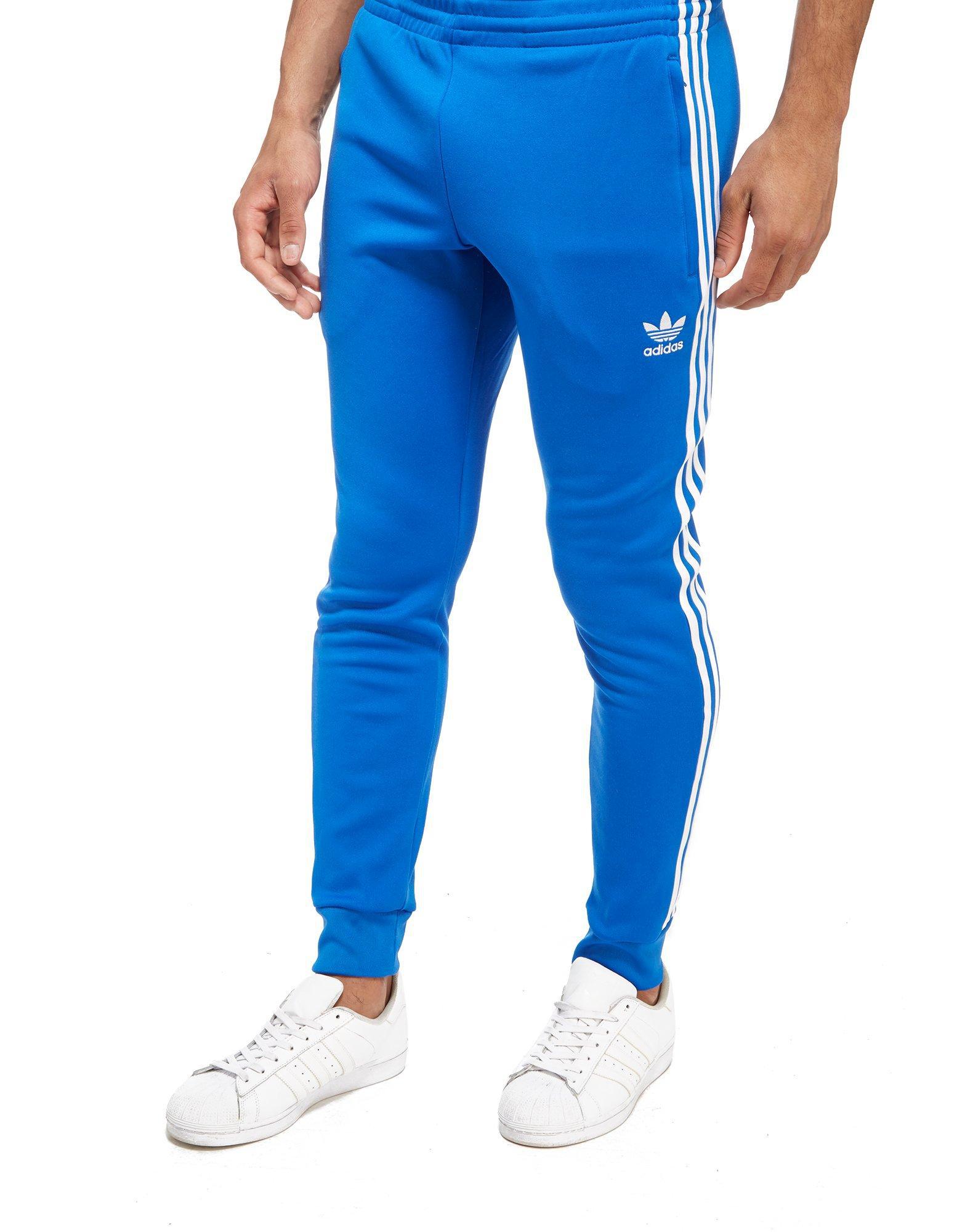 adidas Originals 3-stripes Superstar Track Pants in Blue for Men - Lyst
