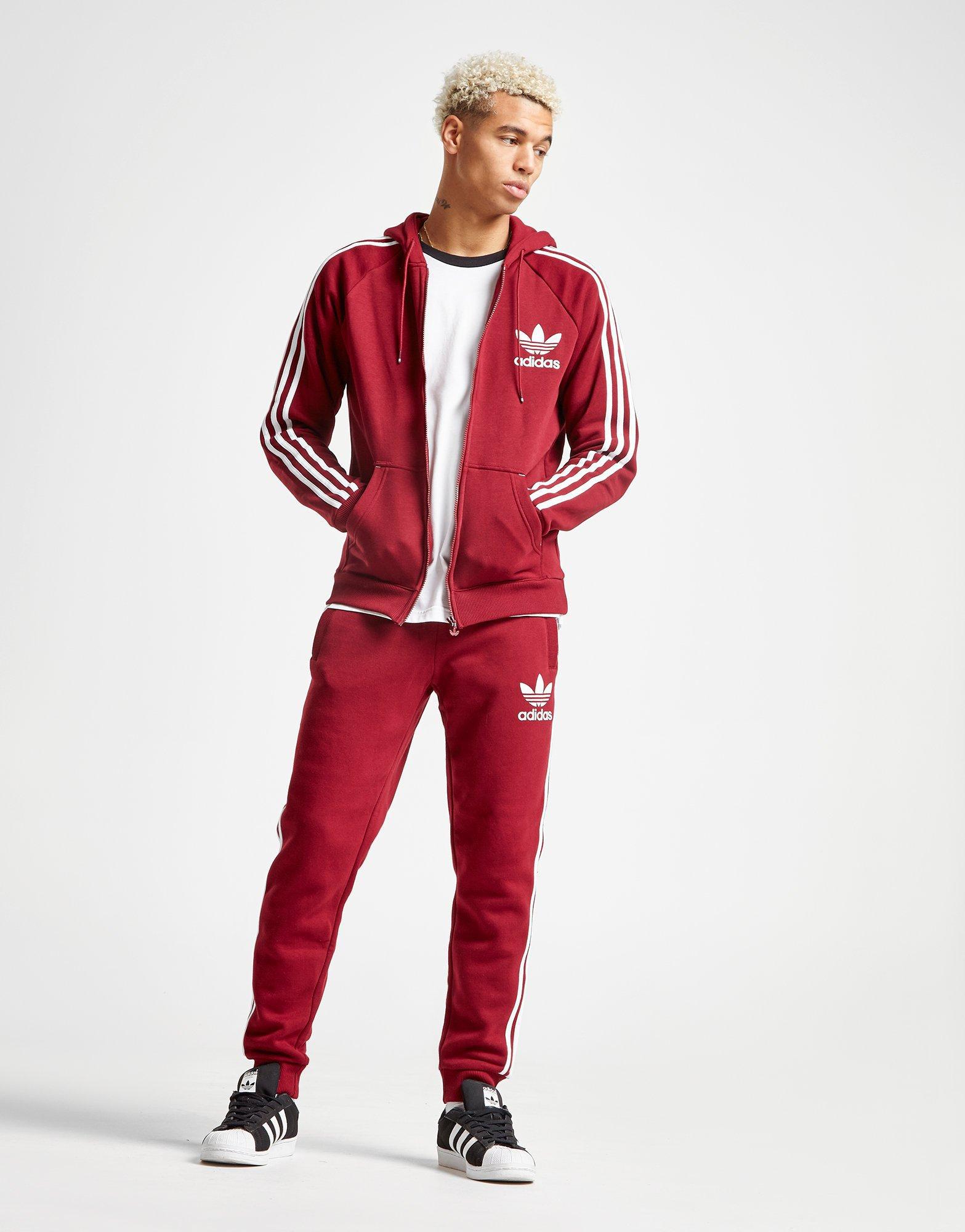 adidas Originals California Full Zip Hoodie in Red for Men - Lyst