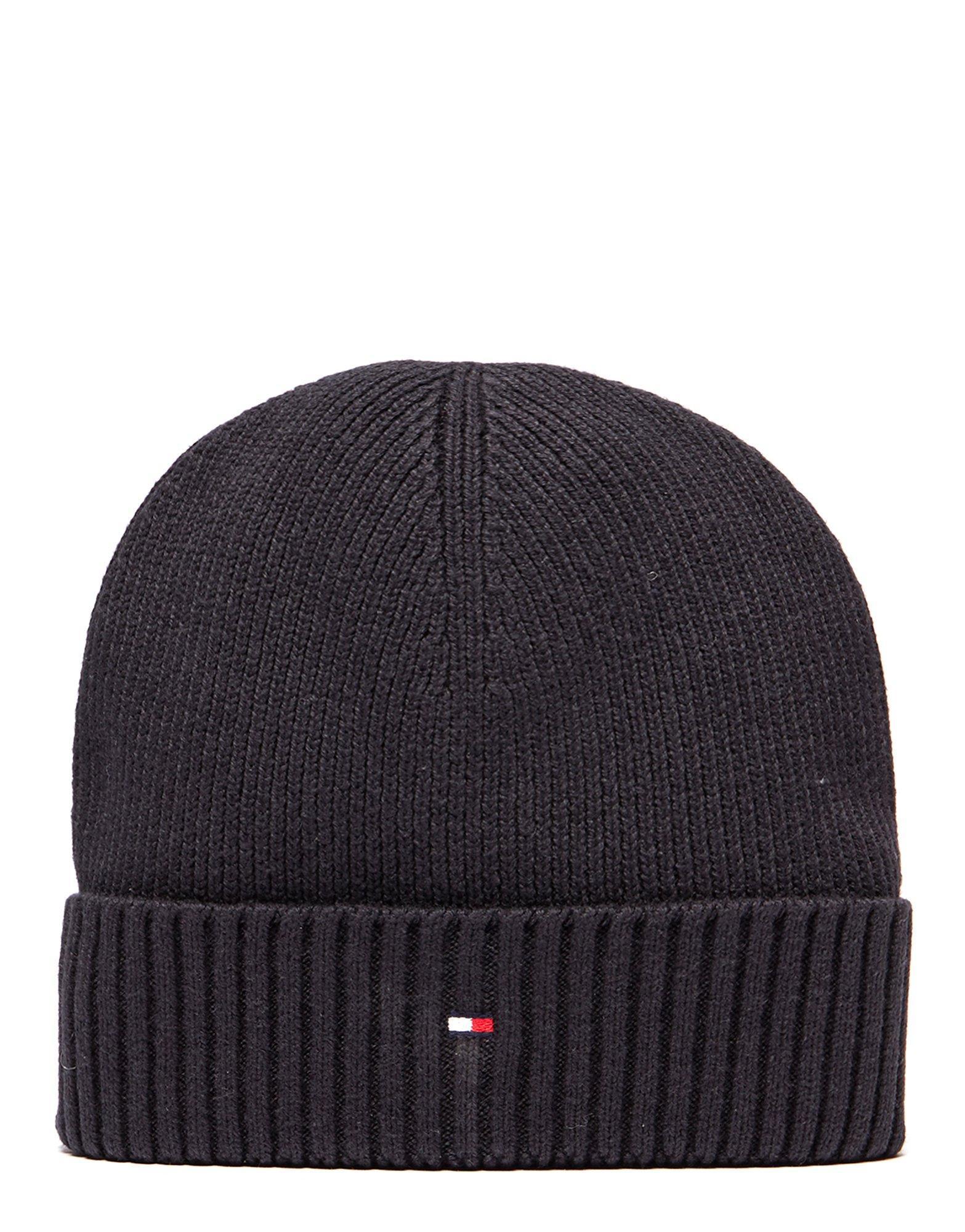 Tommy Hilfiger Small Flag Beanie in Black for Men Lyst
