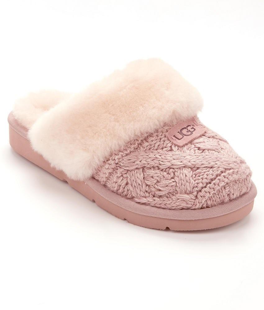 UGG Cozy Cable Knit Slippers  in Pink  Lyst