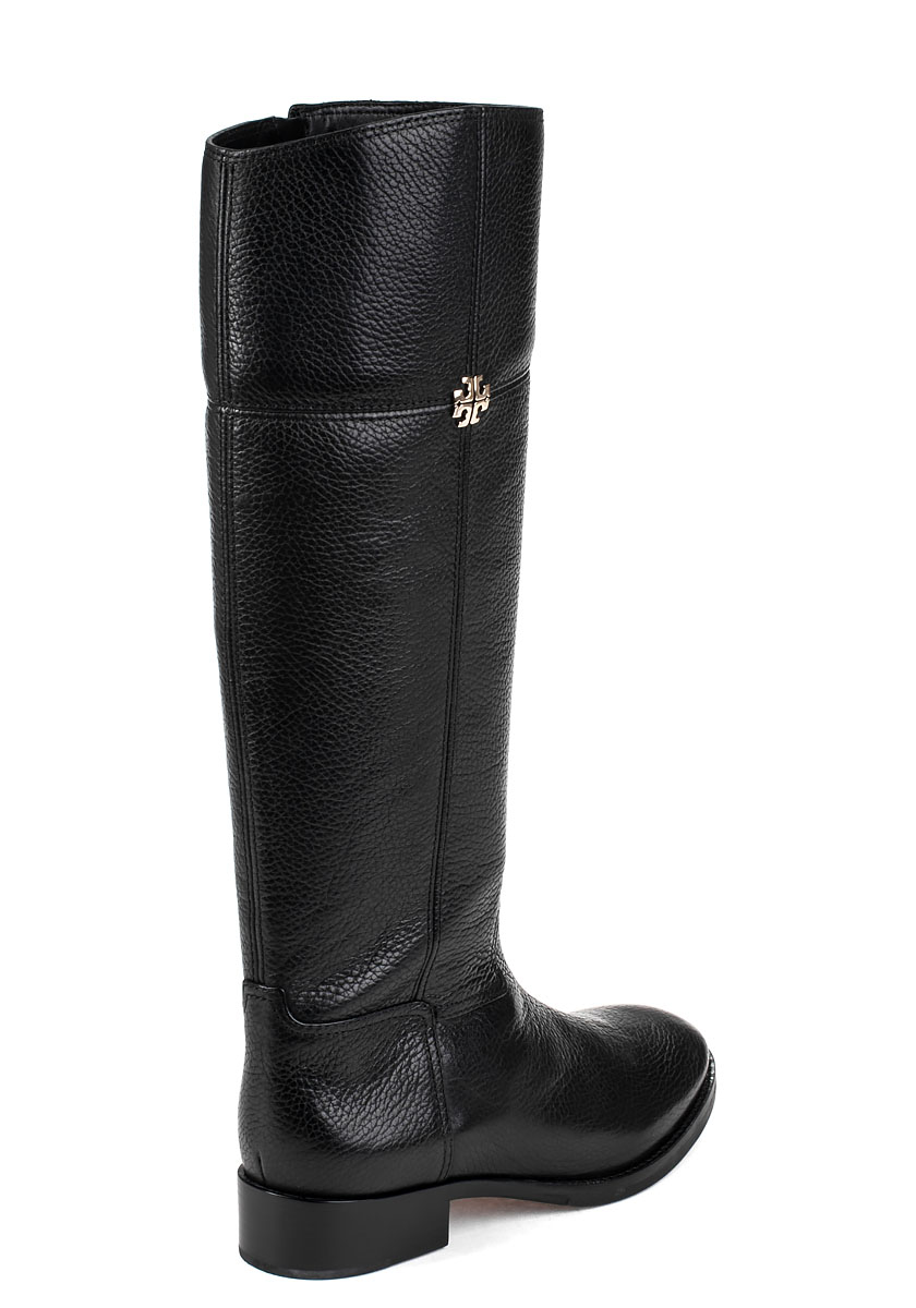 tory burch black riding boot