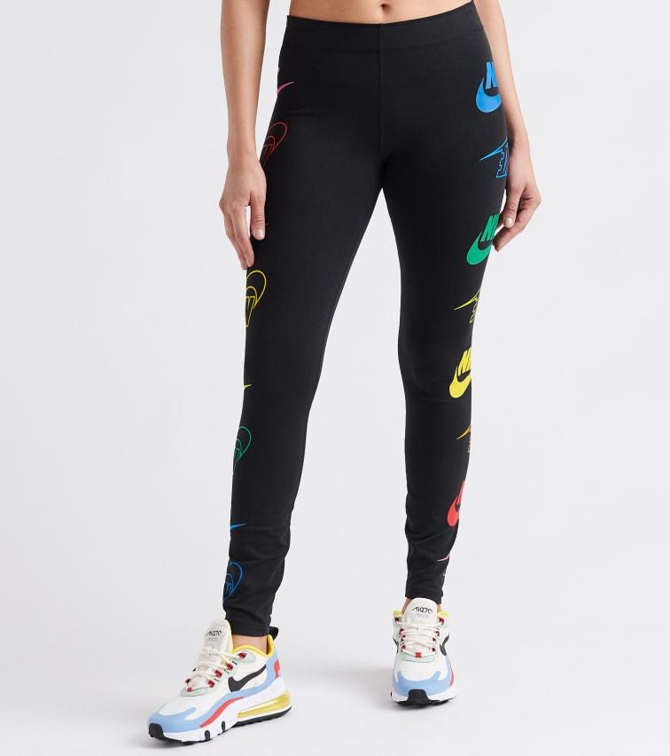 nike black logo waistband legasee leggings