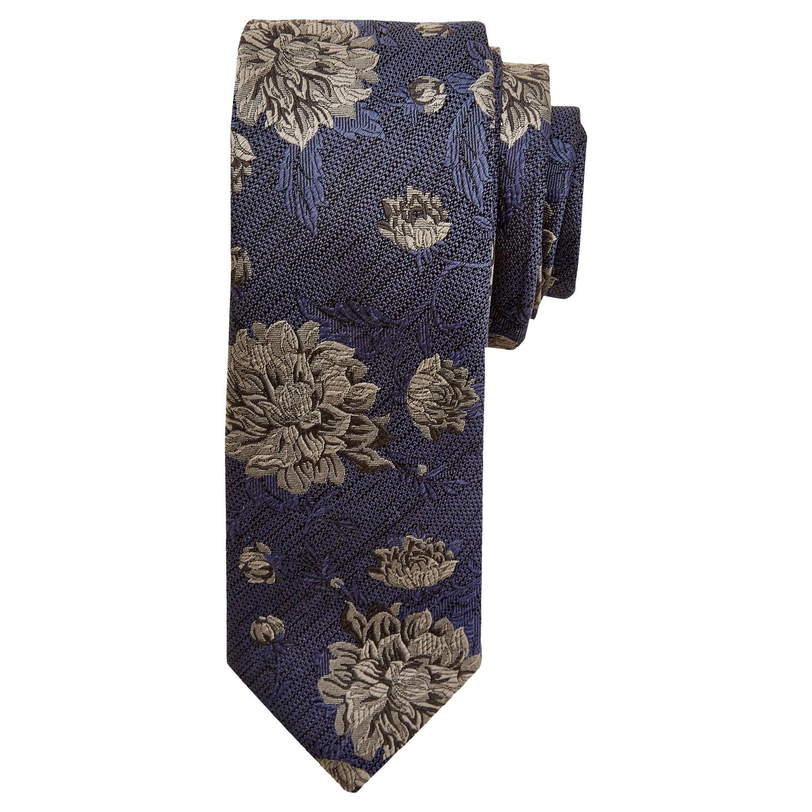 Ted Baker Floral Silk Tie in Blue/Gold (Blue) for Men - Lyst